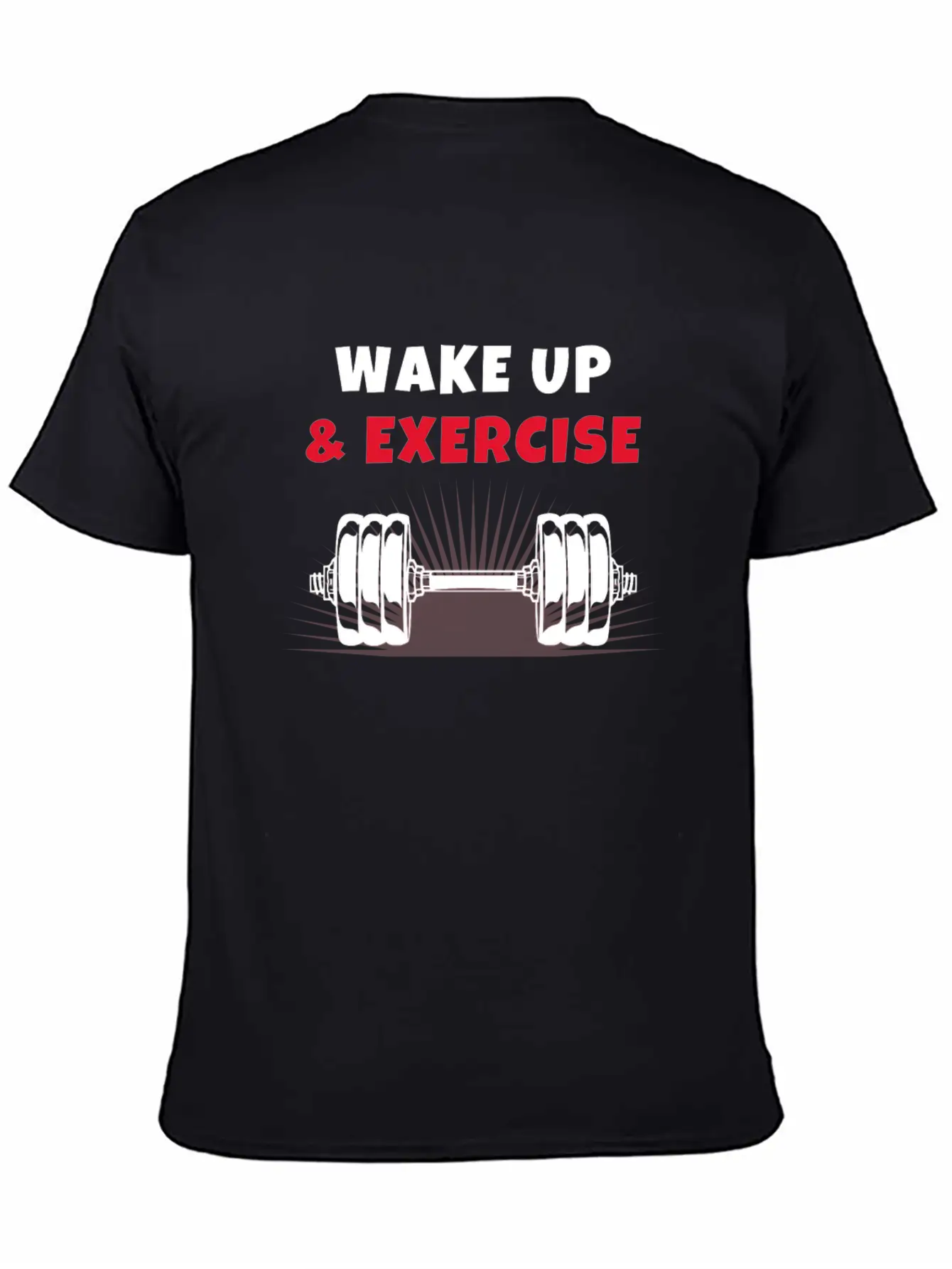 Wake Up And Exercise Dumbbell Timeless Short Sleeve Tee – Comfy And Minimalist Design