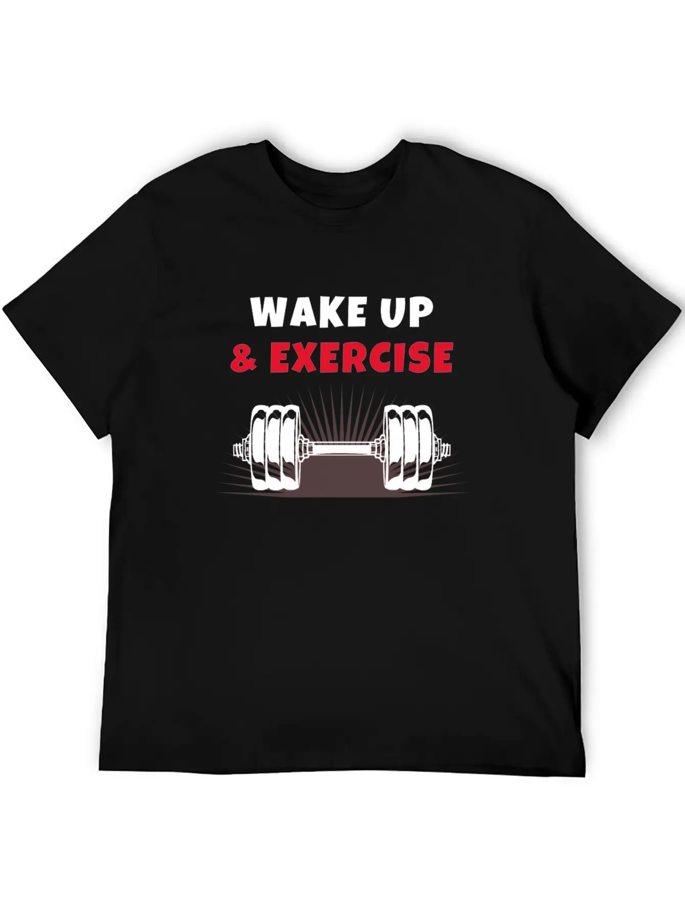 Wake Up And Exercise Dumbbell Timeless Short Sleeve Tee – Comfy And Minimalist Design