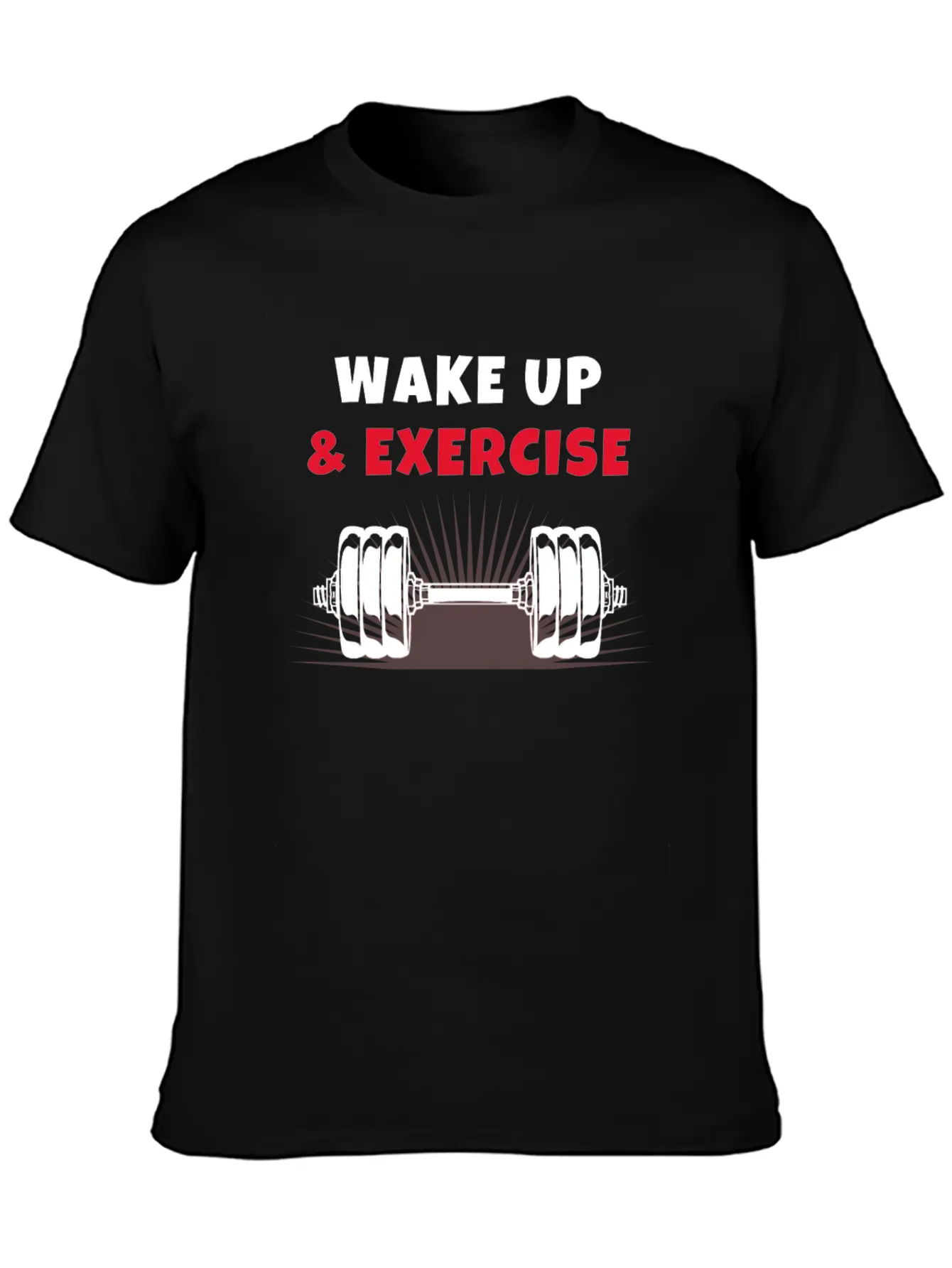 Wake Up And Exercise Dumbbell Timeless Short Sleeve Tee – Comfy And Minimalist Design