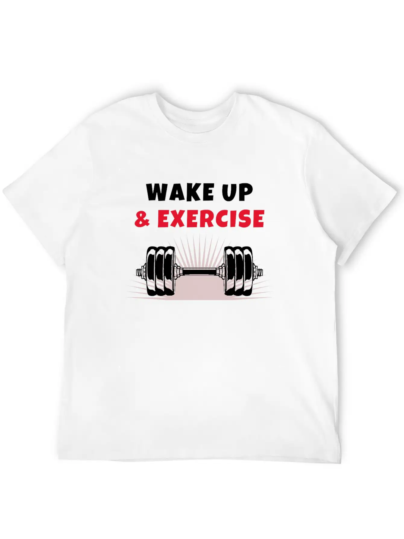 Wake Up And Exercise Dumbbell Timeless Short Sleeve Tee – Comfy And Minimalist Design