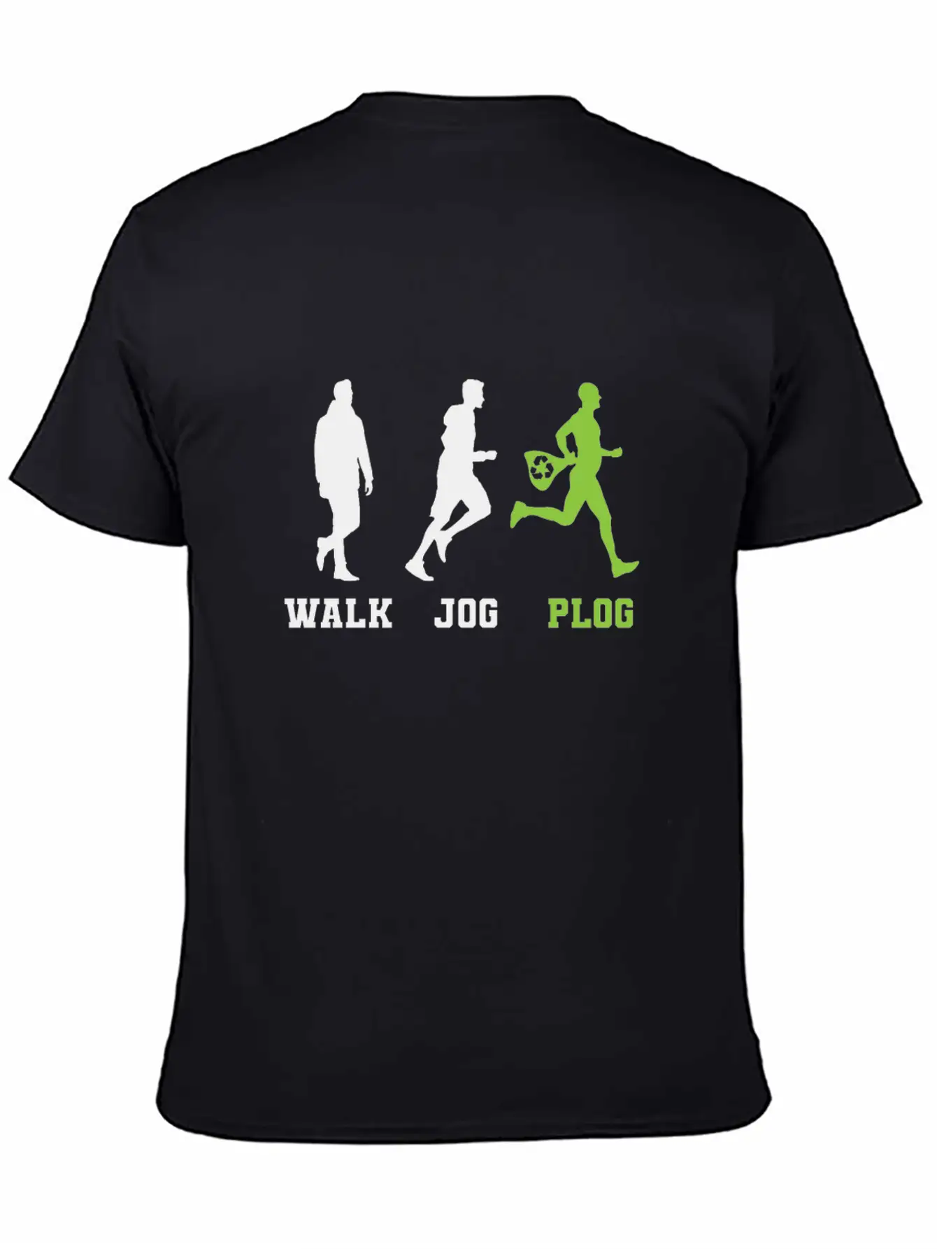 Walk Jog Plogging Unisex Short Sleeve Soft Cotton T-Shirt – Casual Everyday Wear