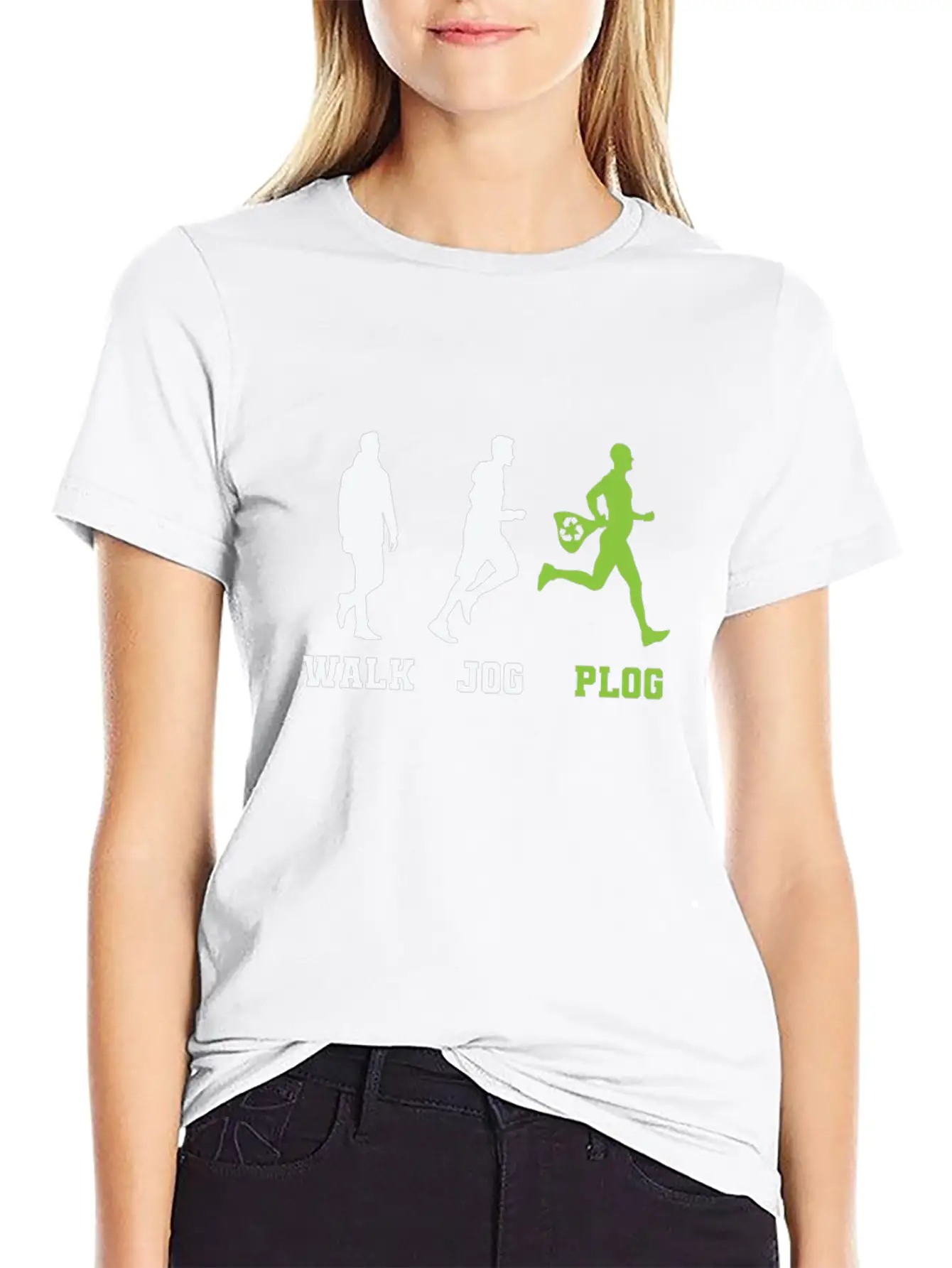 Walk Jog Plogging Unisex Short Sleeve Soft Cotton T-Shirt – Casual Everyday Wear