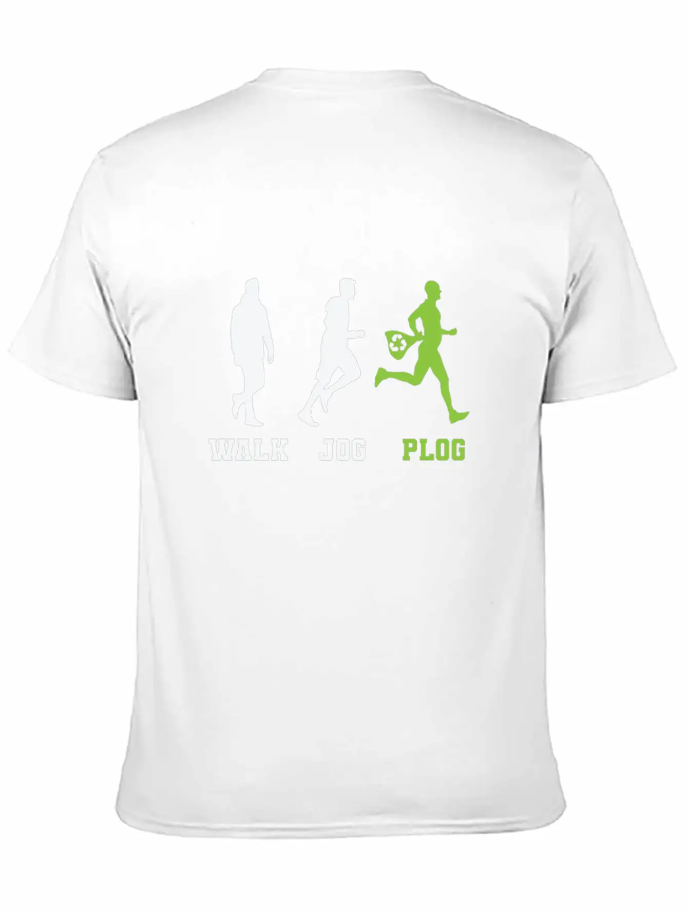 Walk Jog Plogging Unisex Short Sleeve Soft Cotton T-Shirt – Casual Everyday Wear