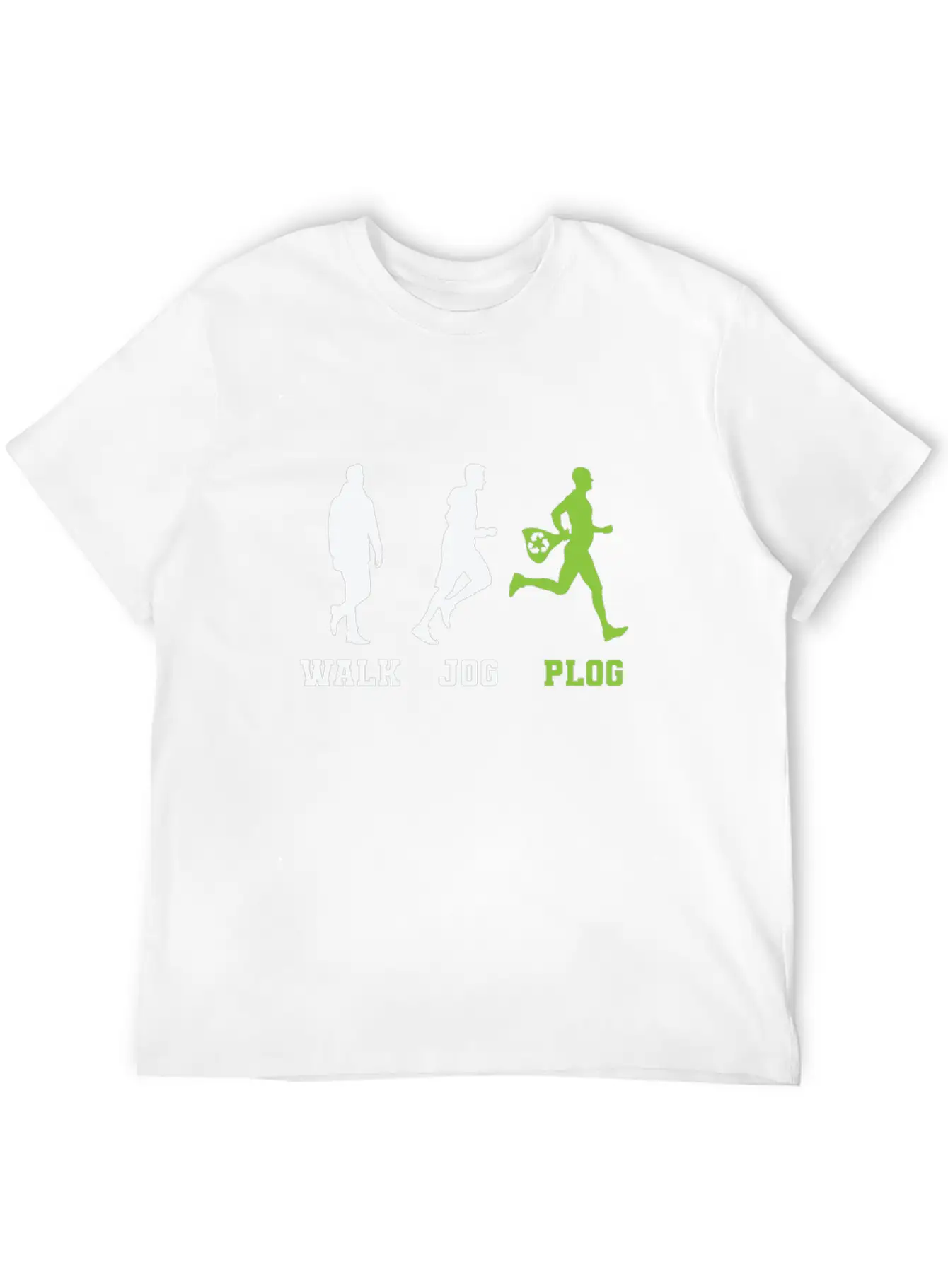 Walk Jog Plogging Unisex Short Sleeve Soft Cotton T-Shirt – Casual Everyday Wear