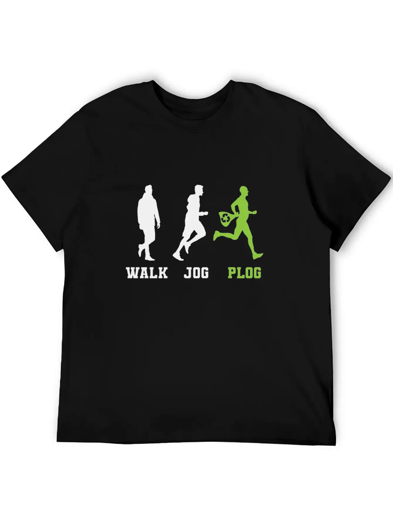 Walk Jog Plogging Unisex Short Sleeve Soft Cotton T-Shirt – Casual Everyday Wear
