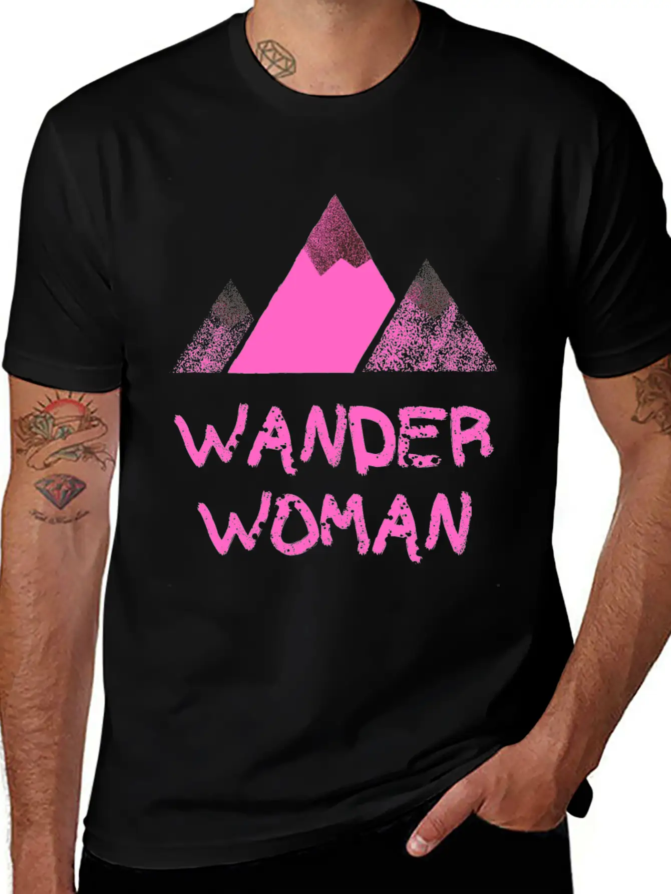 WANDER WOMAN Mountain Peak Timeless Short Sleeve Tee – Comfy And Minimalist Design