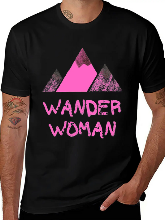 WANDER WOMAN Mountain Peak Timeless Short Sleeve Tee – Comfy And Minimalist Design
