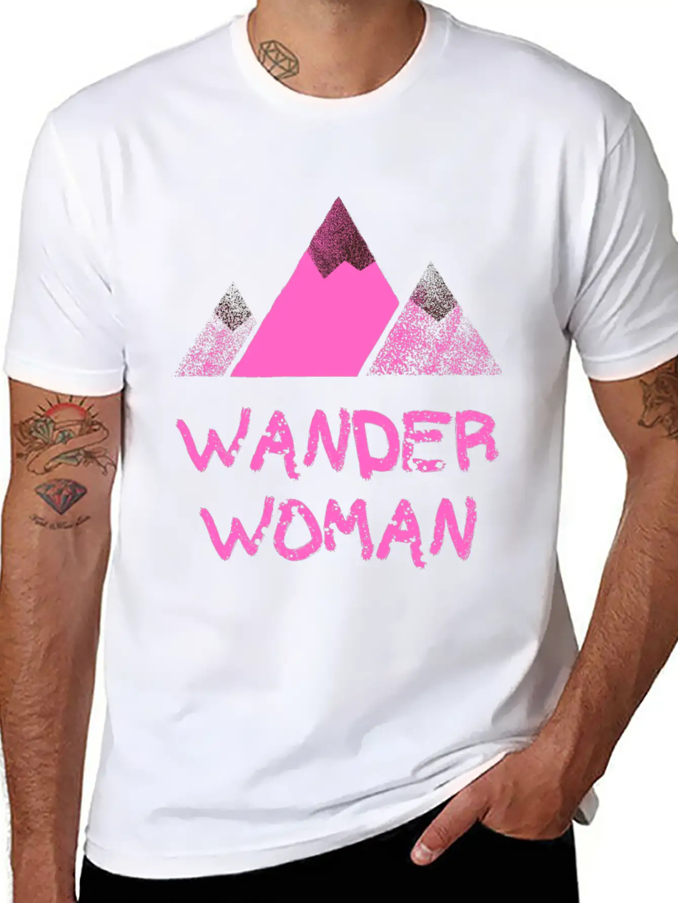 WANDER WOMAN Mountain Peak Timeless Short Sleeve Tee – Comfy And Minimalist Design