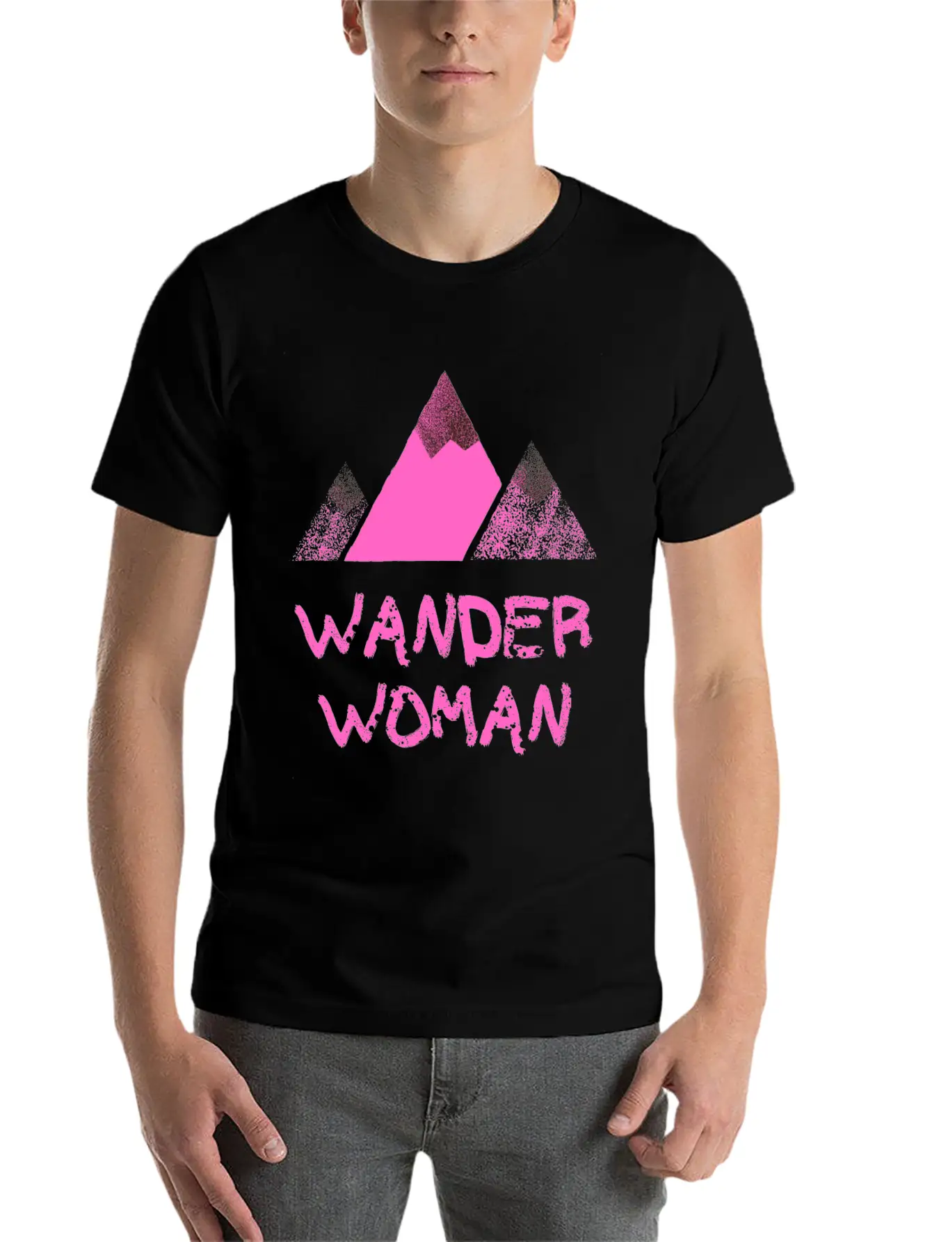 WANDER WOMAN Mountain Peak Timeless Short Sleeve Tee – Comfy And Minimalist Design