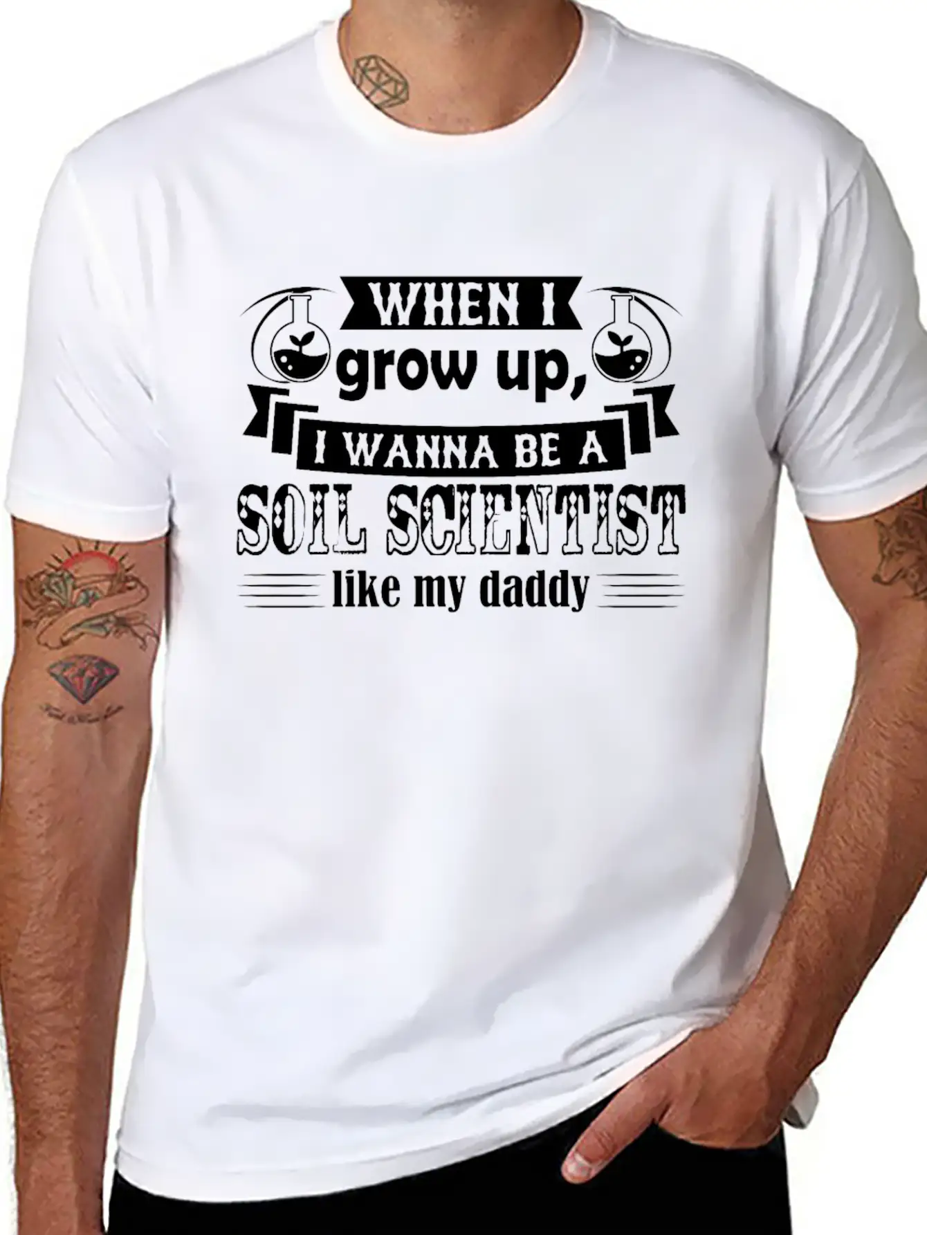 Want To Be Soil Scientist Like Daddy Shirt Stylish Everyday T-Shirt – Unisex Basic Cotton Tee