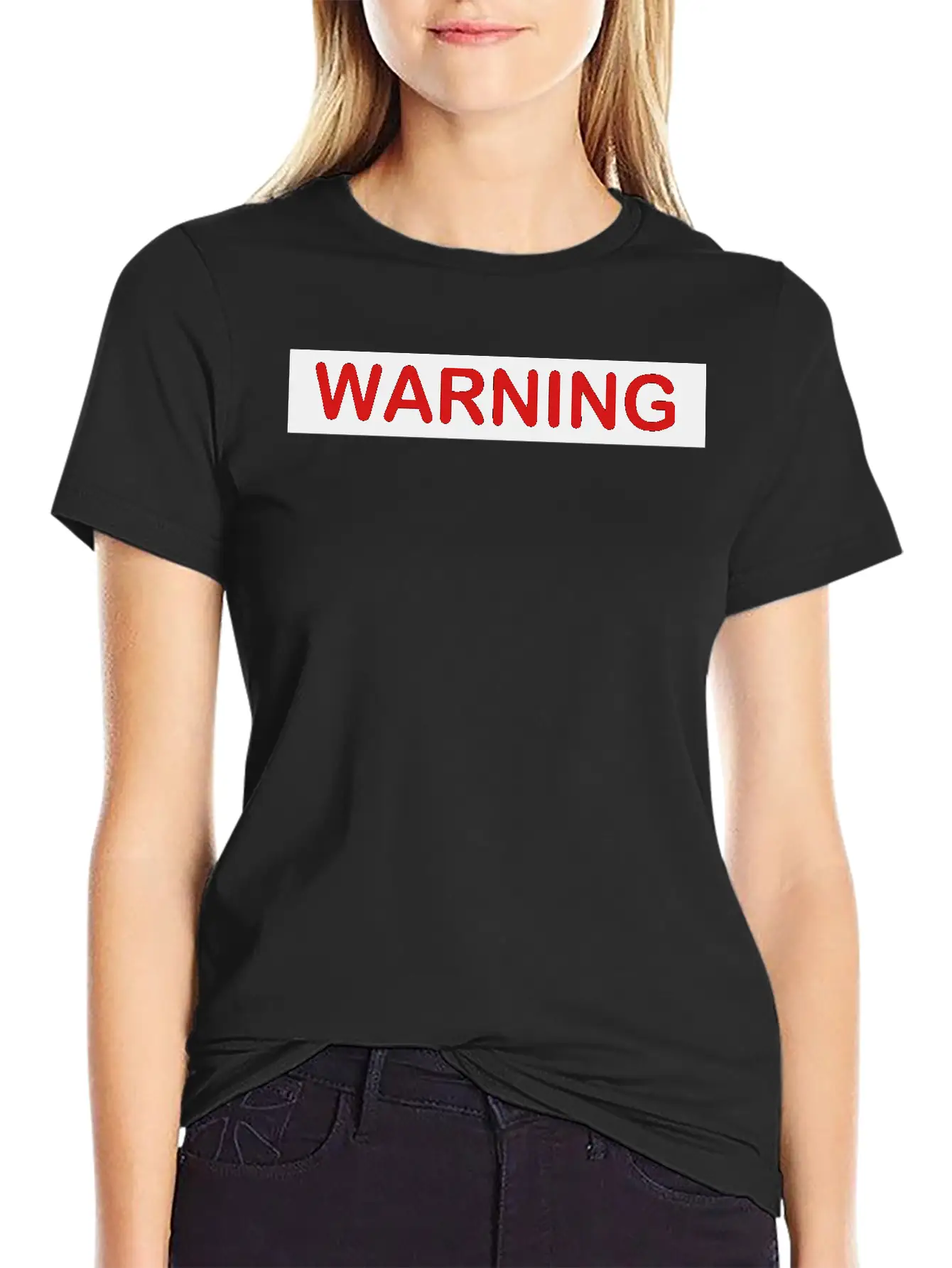 Warning Filled Stylish Everyday T-Shirt – Unisex Basic Cotton Tee