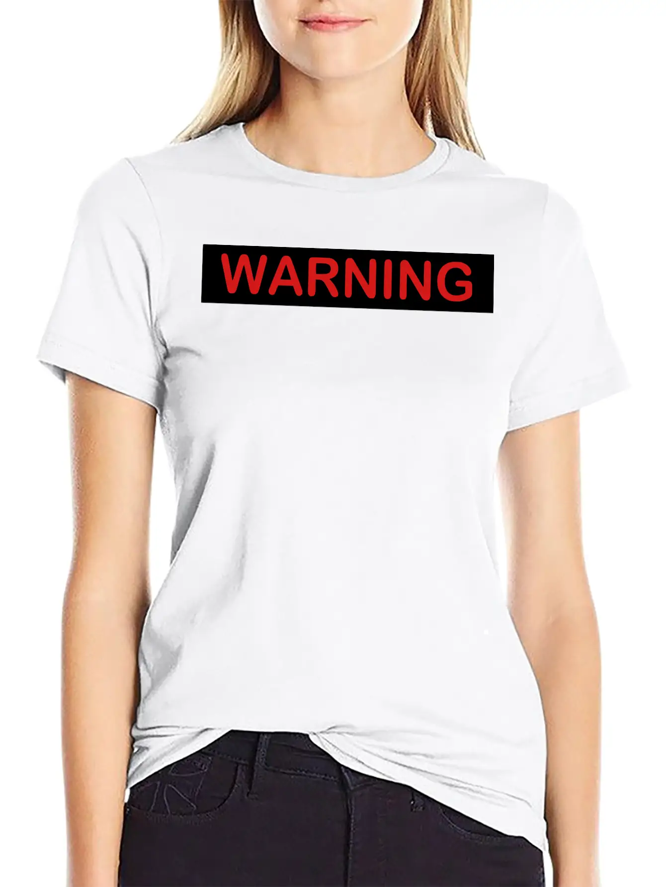 Warning Filled Stylish Everyday T-Shirt – Unisex Basic Cotton Tee