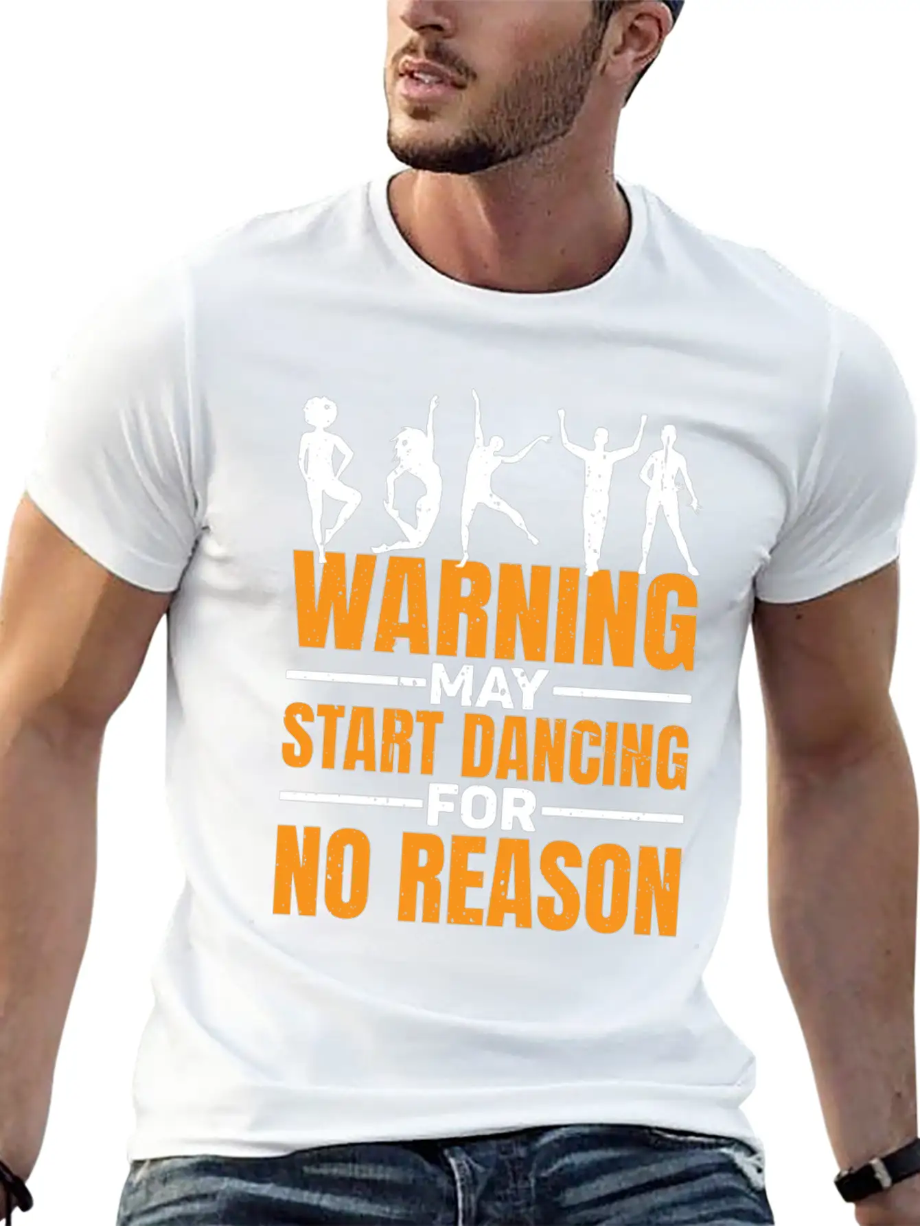 Warning May Start Dancing For No Reason 7 Unisex Short Sleeve Soft Cotton T-Shirt – Casual Everyday Wear