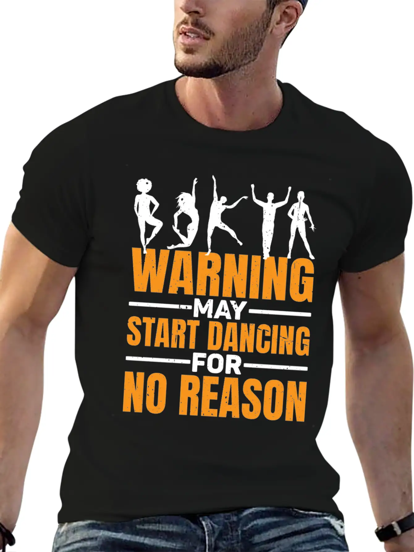 Warning May Start Dancing For No Reason 7 Unisex Short Sleeve Soft Cotton T-Shirt – Casual Everyday Wear