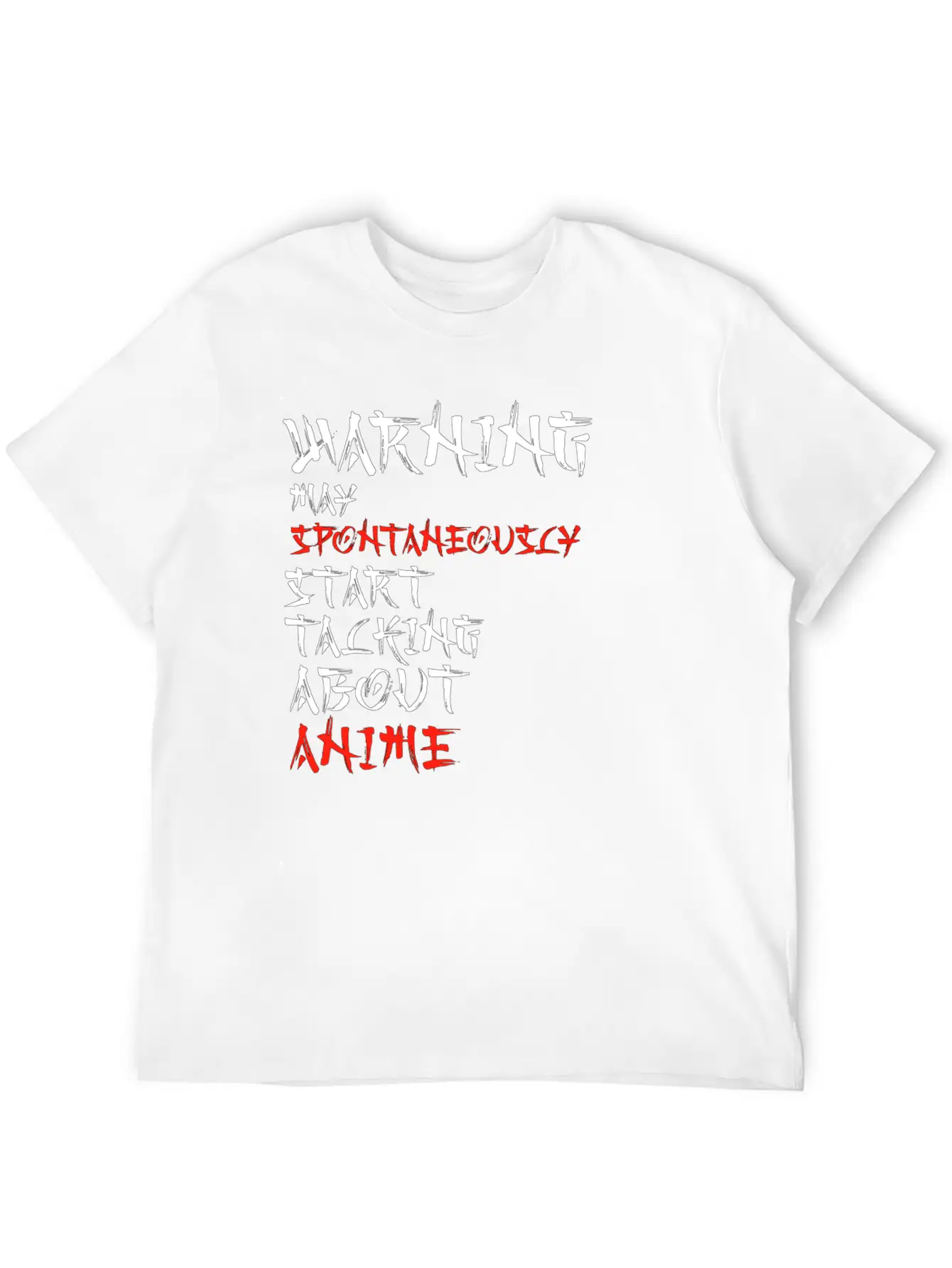 Warning My Spontaneously Start Talking About Anime Comfortable Minimalist Graphic Tee – Summer Style Essential