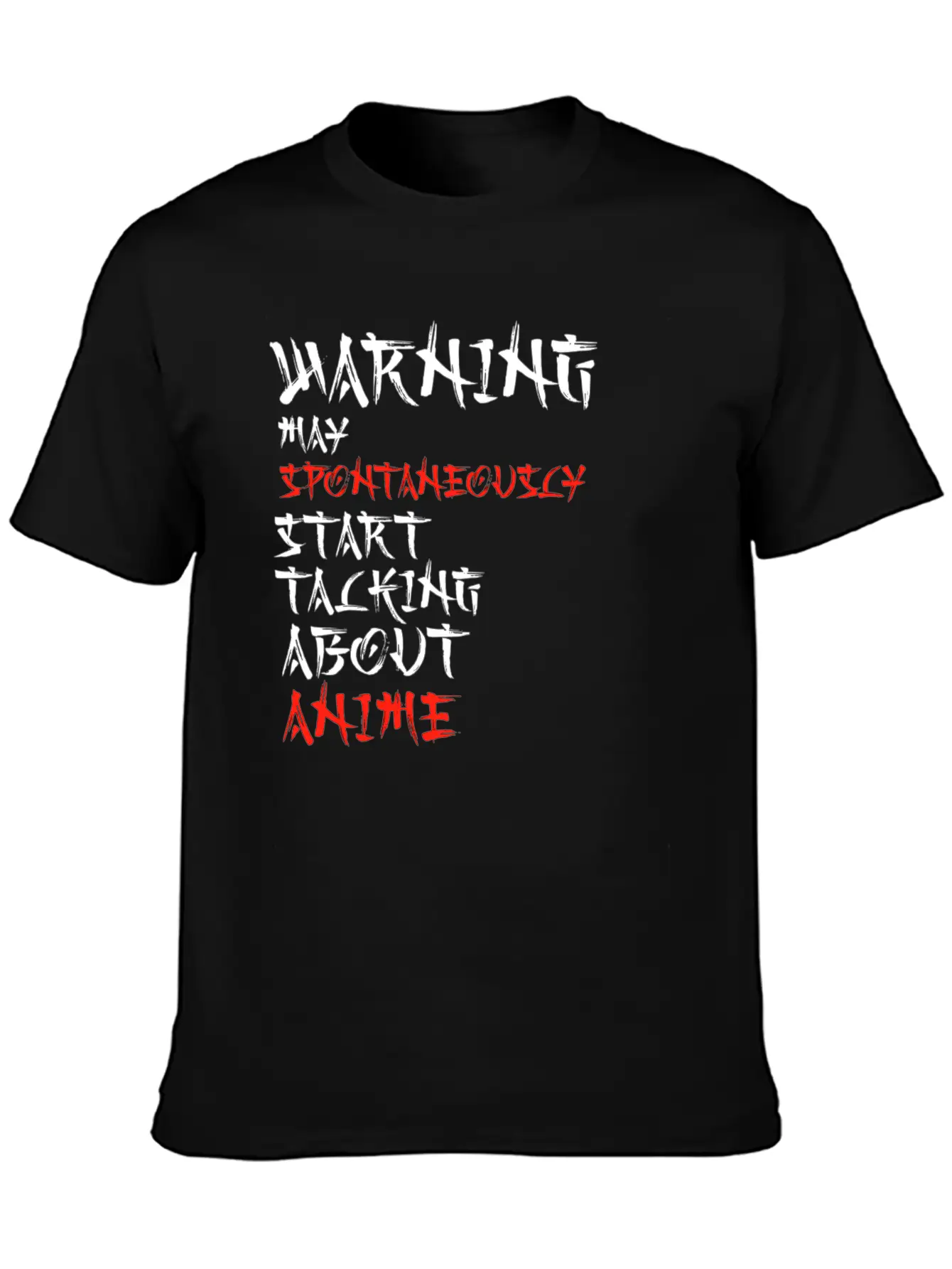 Warning My Spontaneously Start Talking About Anime Comfortable Minimalist Graphic Tee – Summer Style Essential