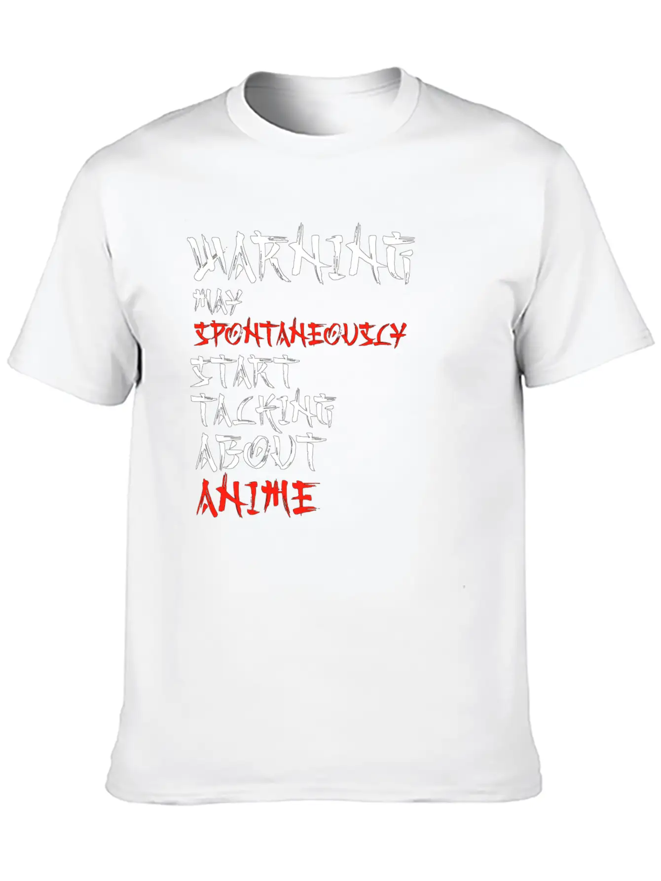 Warning My Spontaneously Start Talking About Anime Comfortable Minimalist Graphic Tee – Summer Style Essential