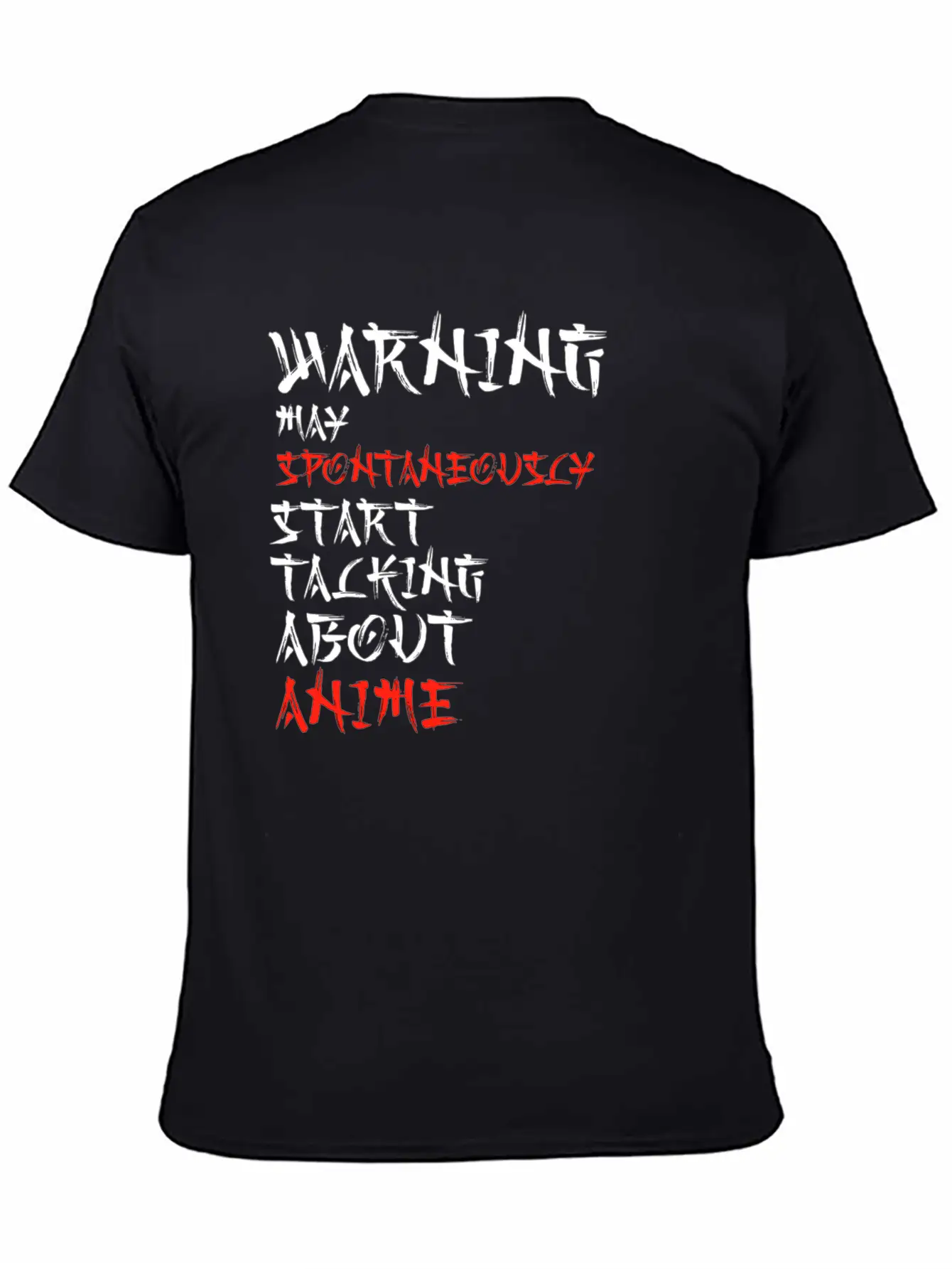 Warning My Spontaneously Start Talking About Anime Comfortable Minimalist Graphic Tee – Summer Style Essential