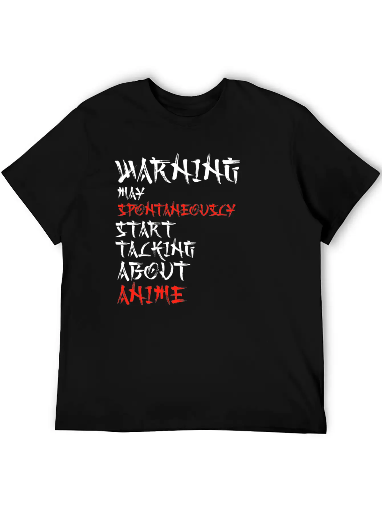 Warning My Spontaneously Start Talking About Anime Comfortable Minimalist Graphic Tee – Summer Style Essential