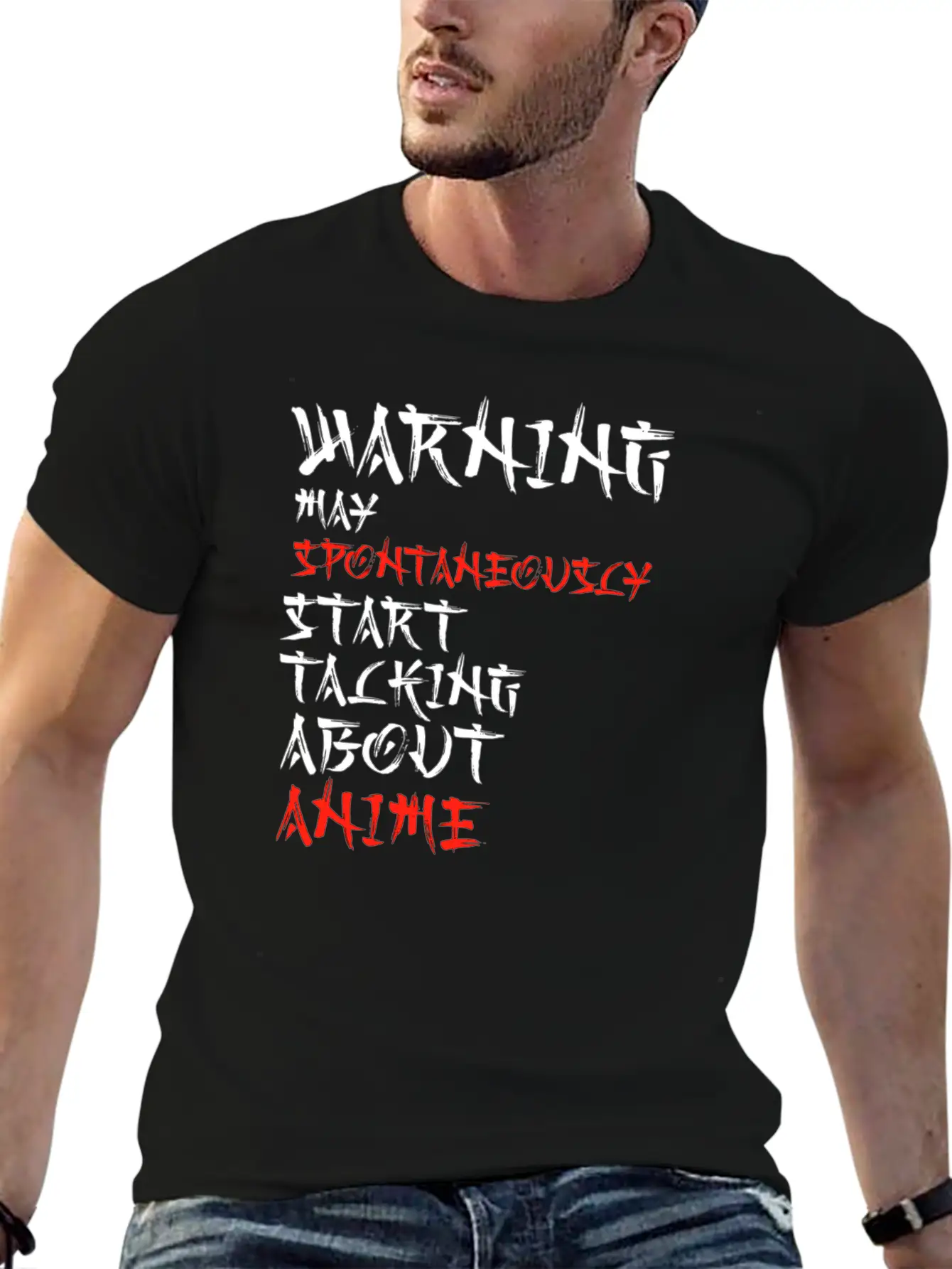 Warning My Spontaneously Start Talking About Anime Comfortable Minimalist Graphic Tee – Summer Style Essential
