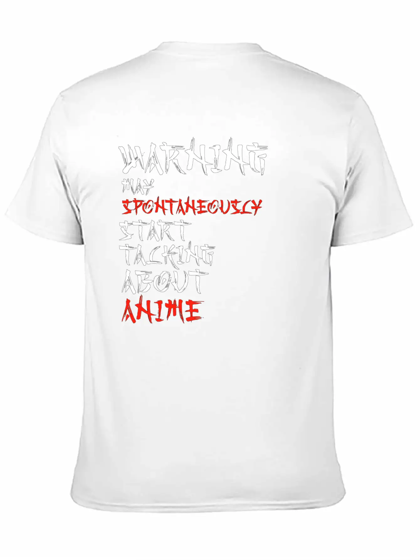 Warning My Spontaneously Start Talking About Anime Comfortable Minimalist Graphic Tee – Summer Style Essential