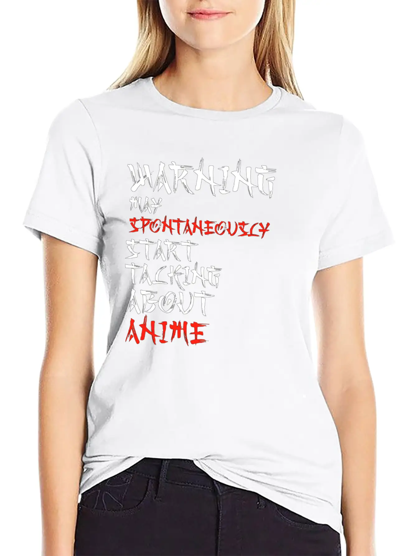 Warning My Spontaneously Start Talking About Anime Comfortable Minimalist Graphic Tee – Summer Style Essential
