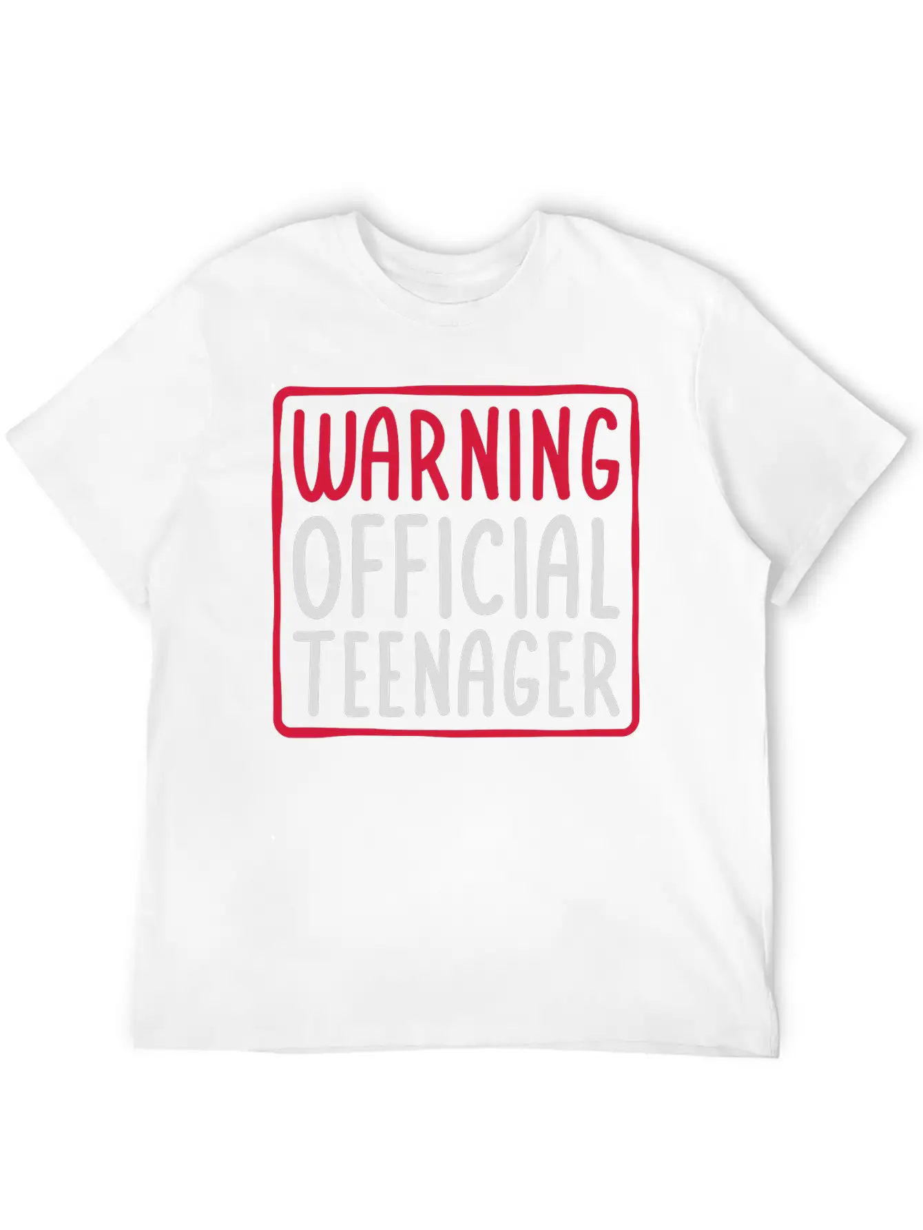 Warning Official Teenager Quote Unisex Short Sleeve Soft Cotton T-Shirt – Casual Everyday Wear
