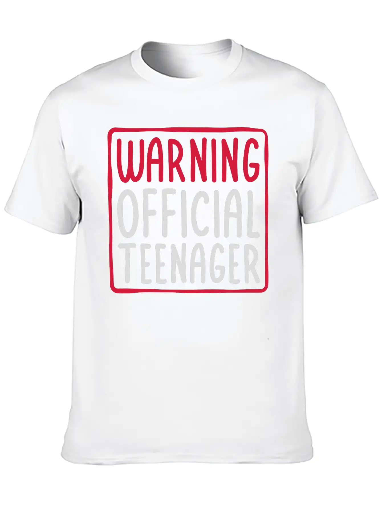 Warning Official Teenager Quote Unisex Short Sleeve Soft Cotton T-Shirt – Casual Everyday Wear