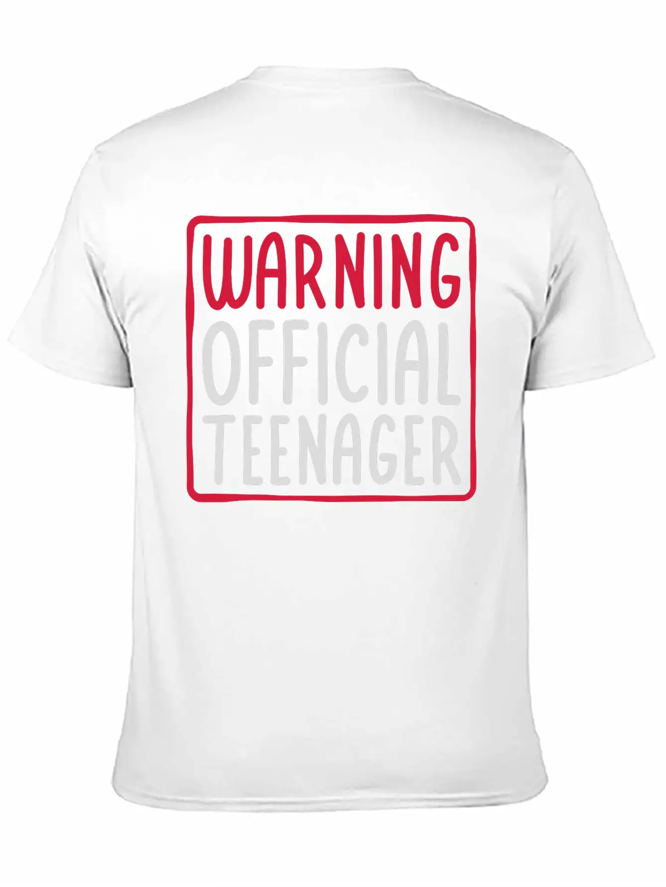 Warning Official Teenager Quote Unisex Short Sleeve Soft Cotton T-Shirt – Casual Everyday Wear