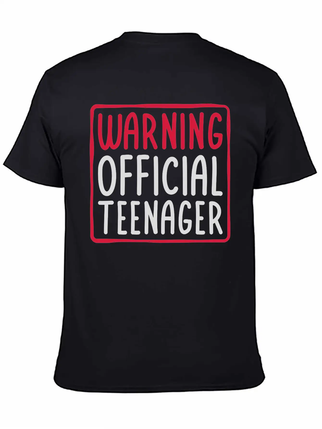 Warning Official Teenager Quote Unisex Short Sleeve Soft Cotton T-Shirt – Casual Everyday Wear