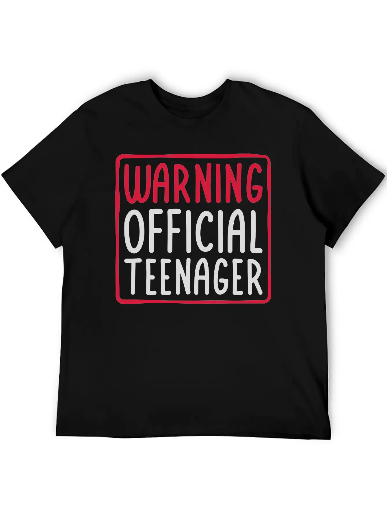 Warning Official Teenager Quote Unisex Short Sleeve Soft Cotton T-Shirt – Casual Everyday Wear