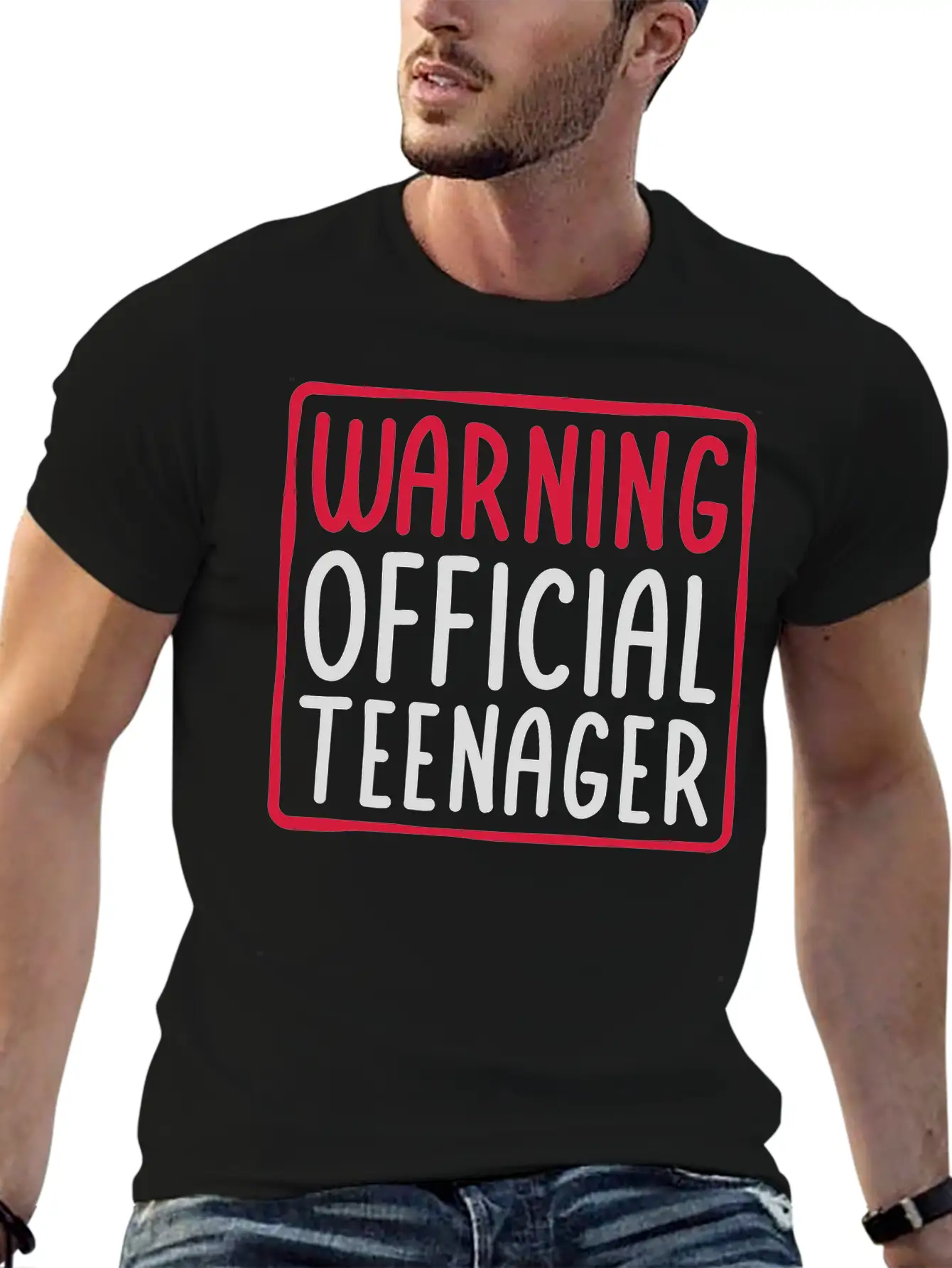 Warning Official Teenager Quote Unisex Short Sleeve Soft Cotton T-Shirt – Casual Everyday Wear