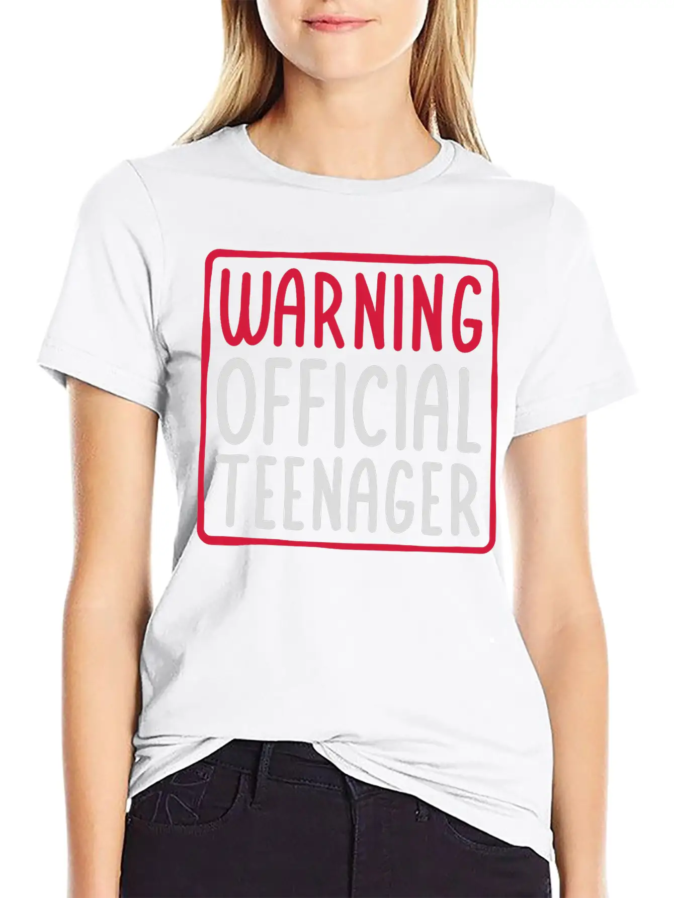 Warning Official Teenager Quote Unisex Short Sleeve Soft Cotton T-Shirt – Casual Everyday Wear