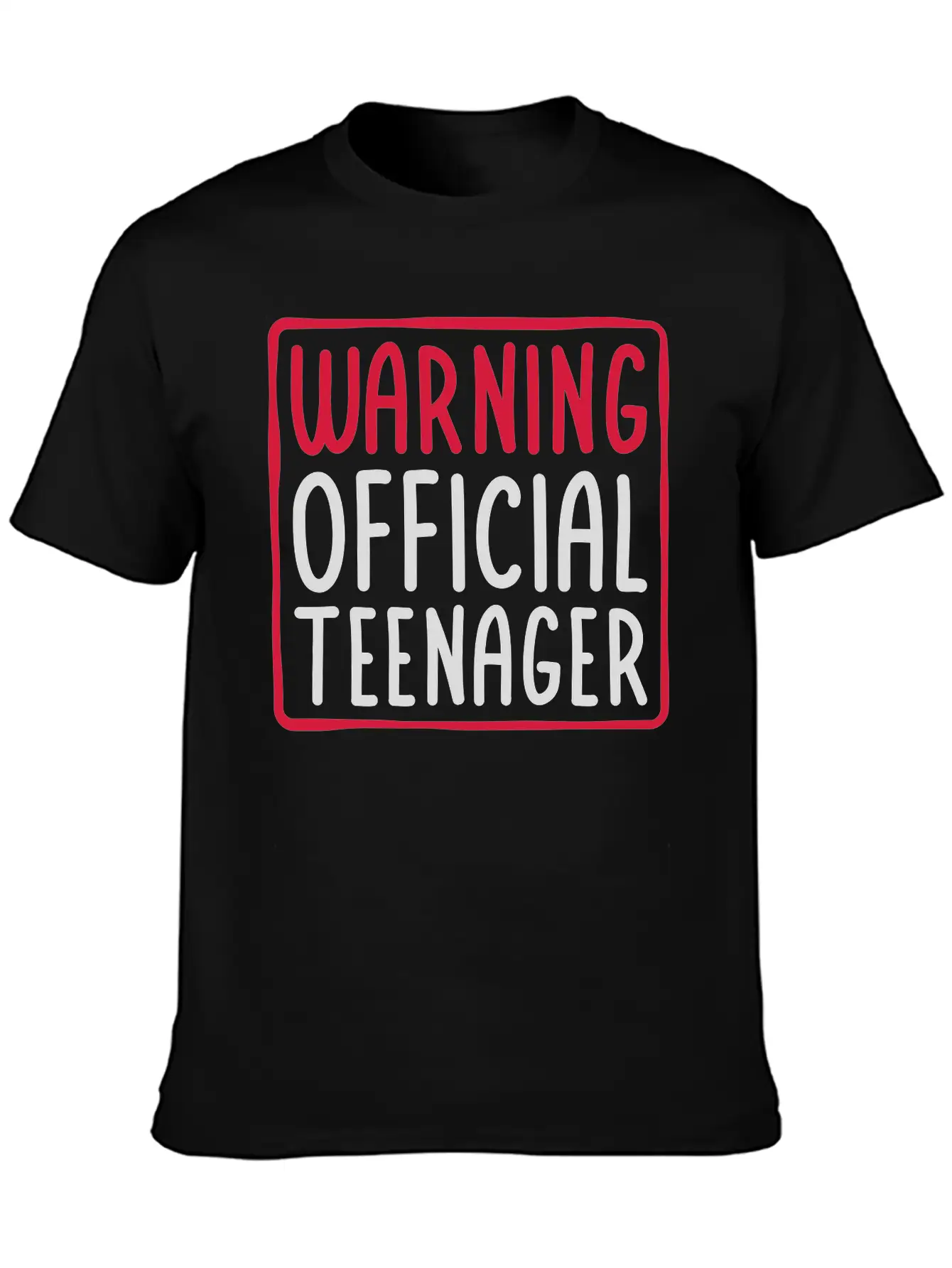 Warning Official Teenager Quote Unisex Short Sleeve Soft Cotton T-Shirt – Casual Everyday Wear