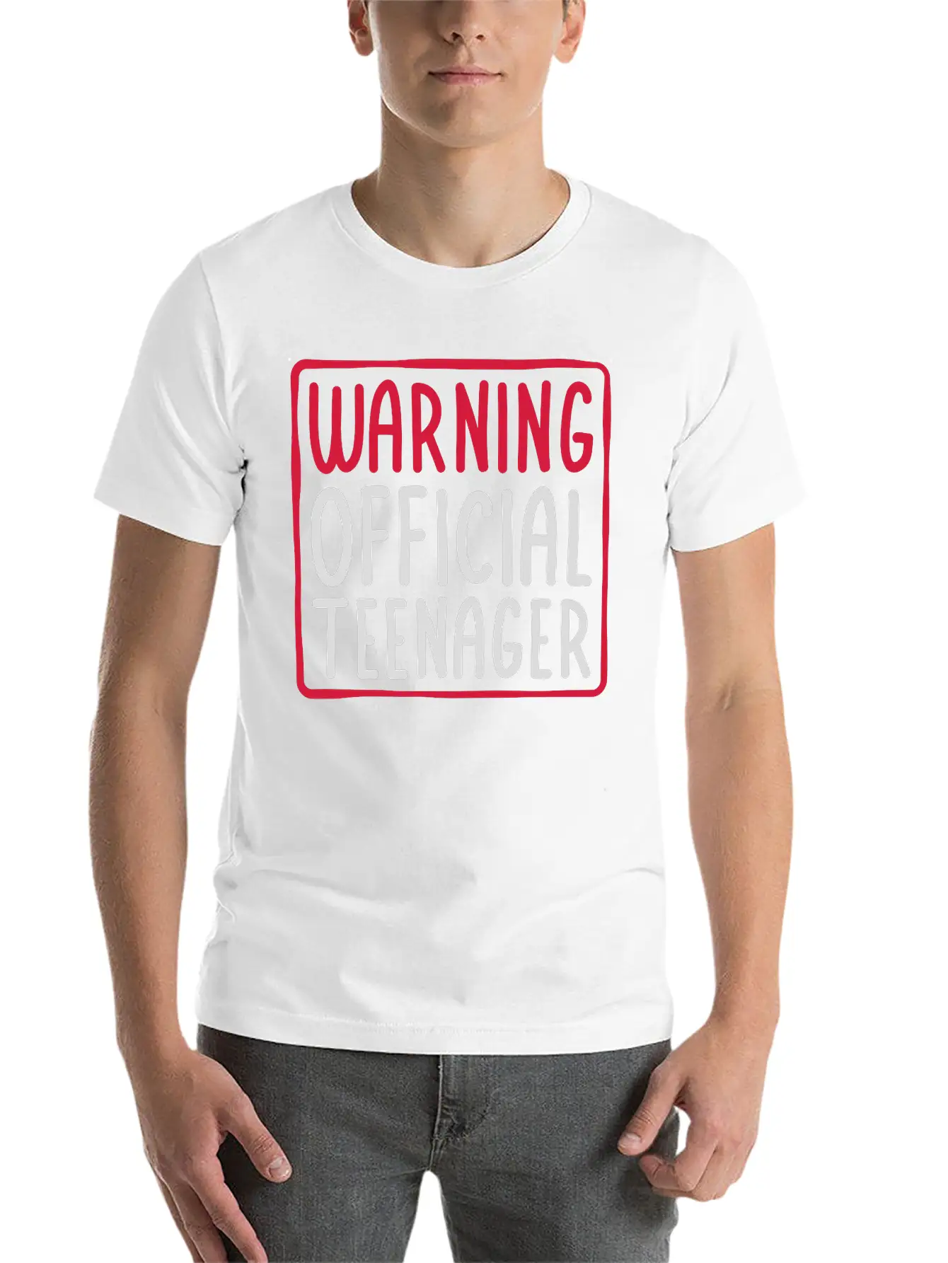 Warning Official Teenager Quote Unisex Short Sleeve Soft Cotton T-Shirt – Casual Everyday Wear