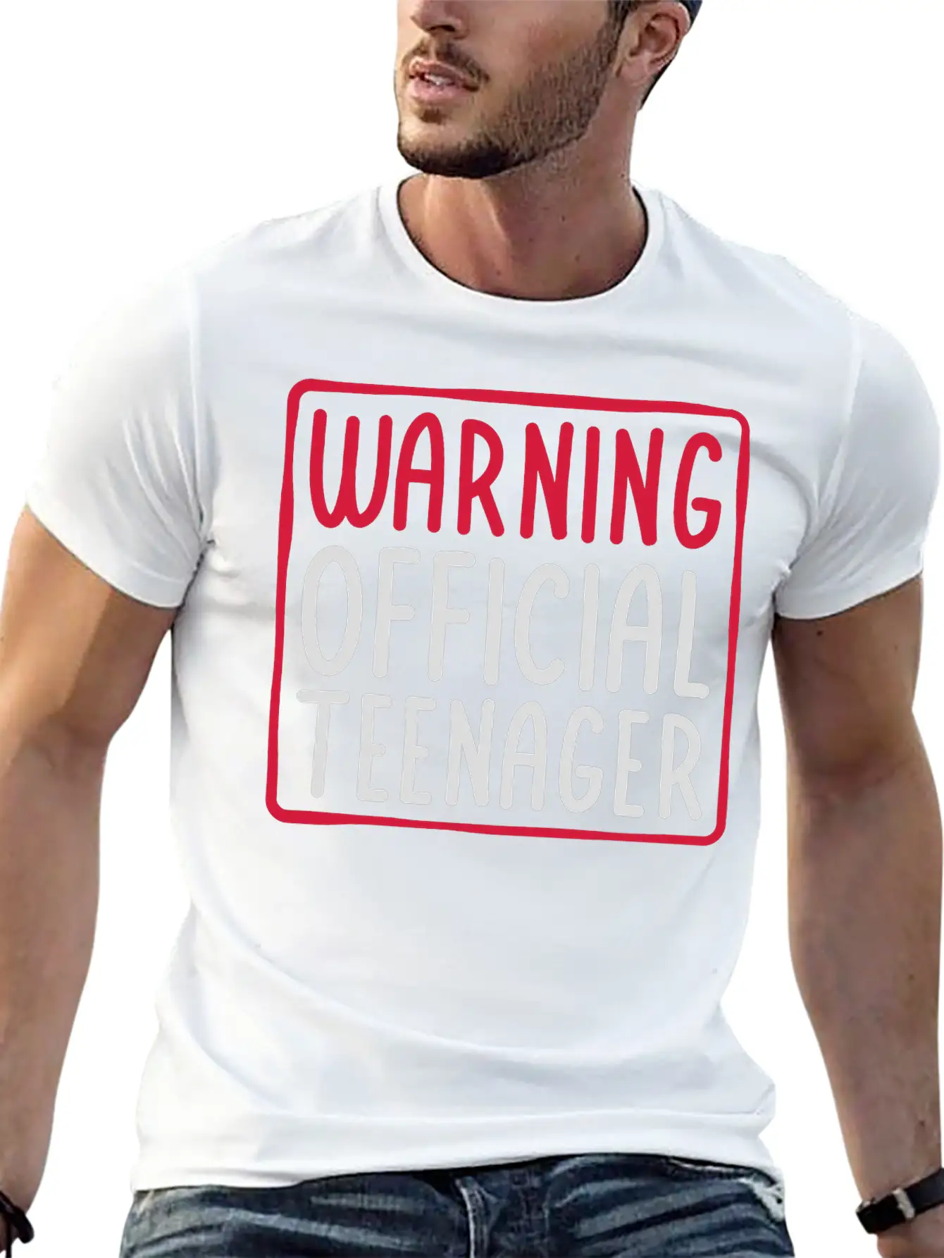 Warning Official Teenager Quote Unisex Short Sleeve Soft Cotton T-Shirt – Casual Everyday Wear