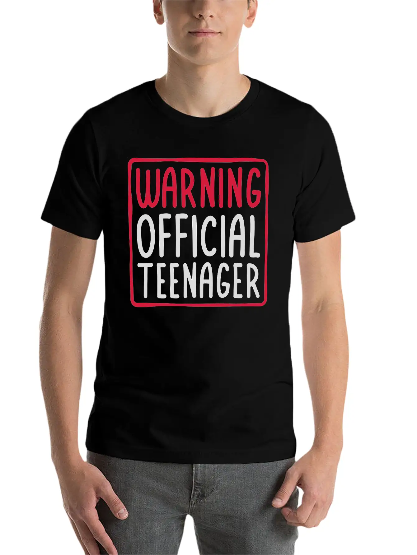 Warning Official Teenager Quote Unisex Short Sleeve Soft Cotton T-Shirt – Casual Everyday Wear