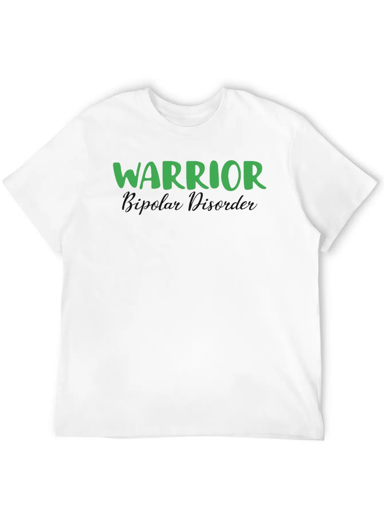 Warrior Bipolar Disorder Depression Unisex Short Sleeve Soft Cotton T-Shirt – Casual Everyday Wear