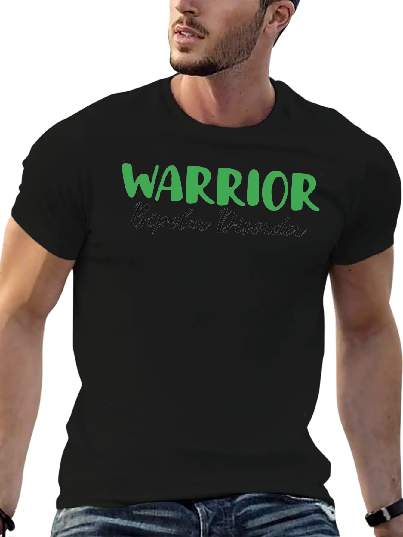 Warrior Bipolar Disorder Depression Unisex Short Sleeve Soft Cotton T-Shirt – Casual Everyday Wear