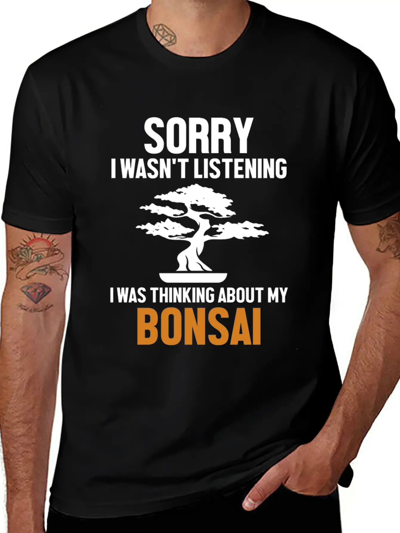 Was Thinking About My Bonsai Indoor Bonsai Unisex Short Sleeve Soft Cotton T-Shirt – Casual Everyday Wear