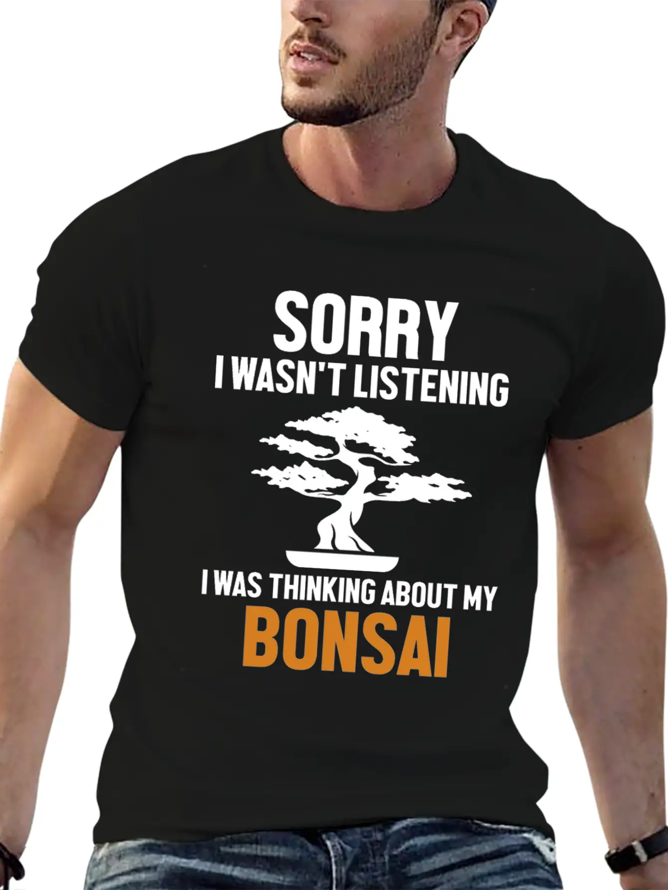 Was Thinking About My Bonsai Indoor Bonsai Unisex Short Sleeve Soft Cotton T-Shirt – Casual Everyday Wear