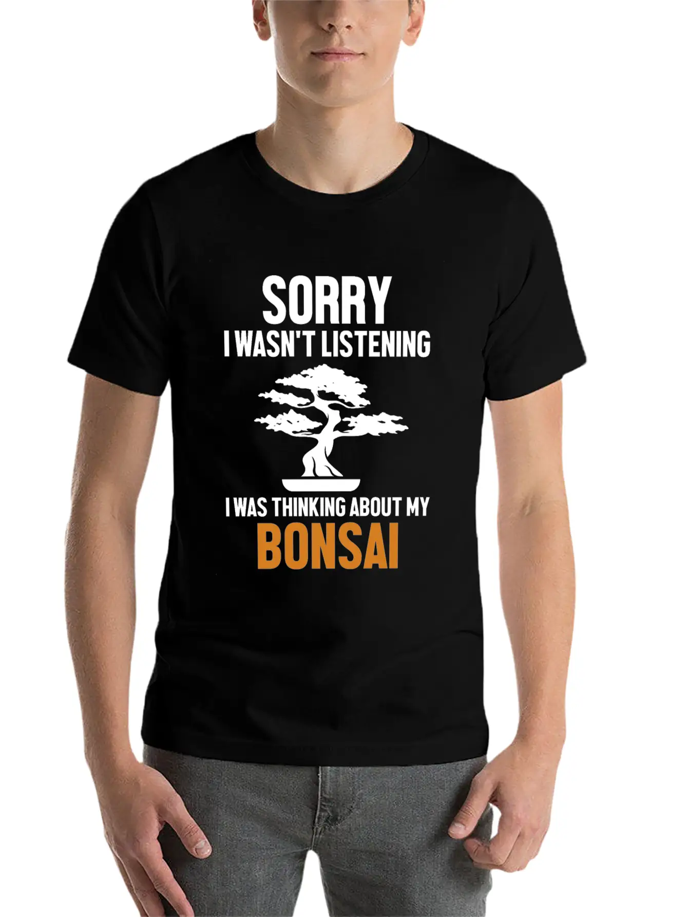 Was Thinking About My Bonsai Indoor Bonsai Unisex Short Sleeve Soft Cotton T-Shirt – Casual Everyday Wear