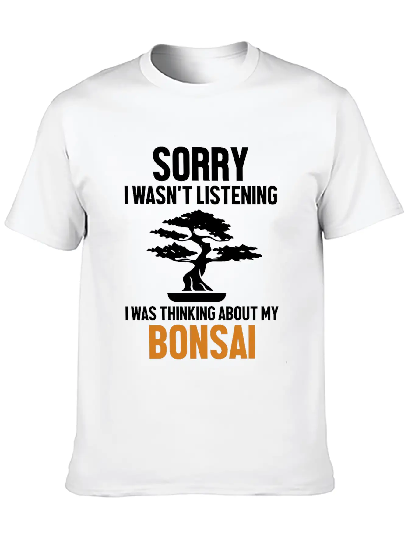 Was Thinking About My Bonsai Indoor Bonsai Unisex Short Sleeve Soft Cotton T-Shirt – Casual Everyday Wear