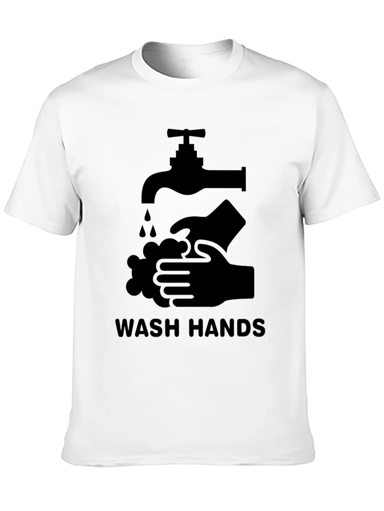 Wash Hands Please Basic Graphic T-Shirt – Daily Comfort In Soft Cotton