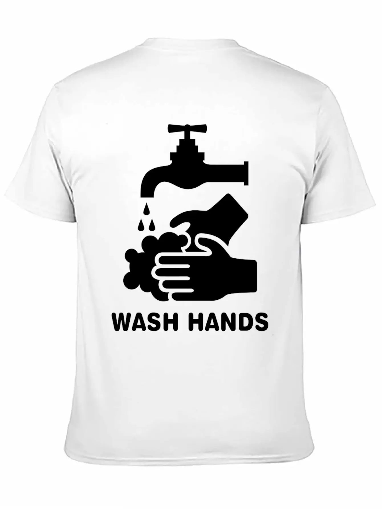 Wash Hands Please Basic Graphic T-Shirt – Daily Comfort In Soft Cotton