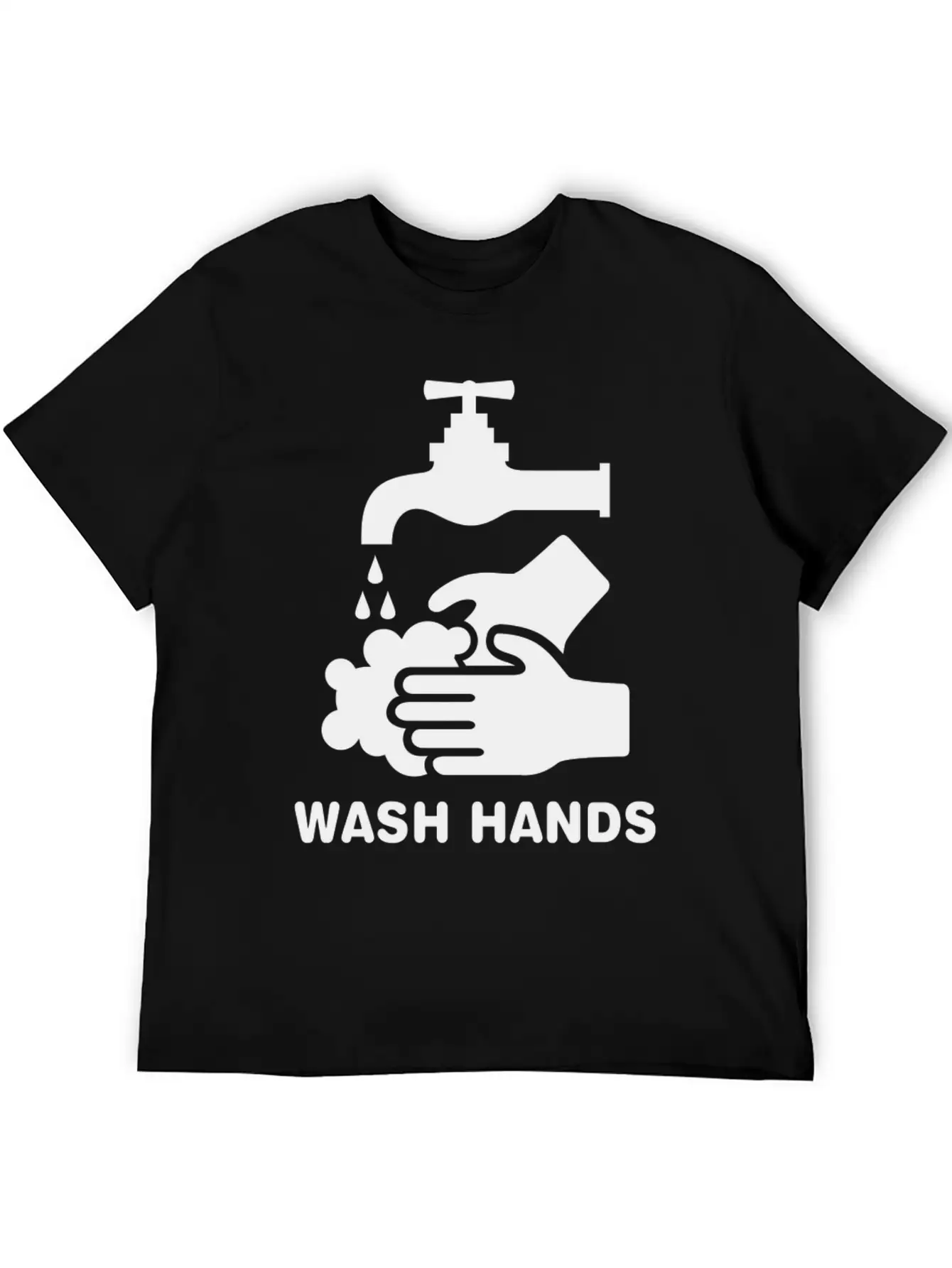 Wash Hands Please Basic Graphic T-Shirt – Daily Comfort In Soft Cotton