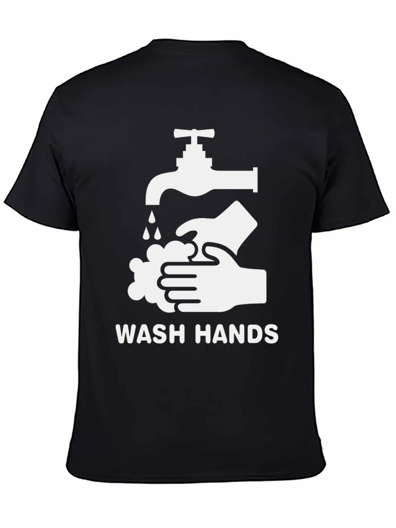 Wash Hands Please Basic Graphic T-Shirt – Daily Comfort In Soft Cotton
