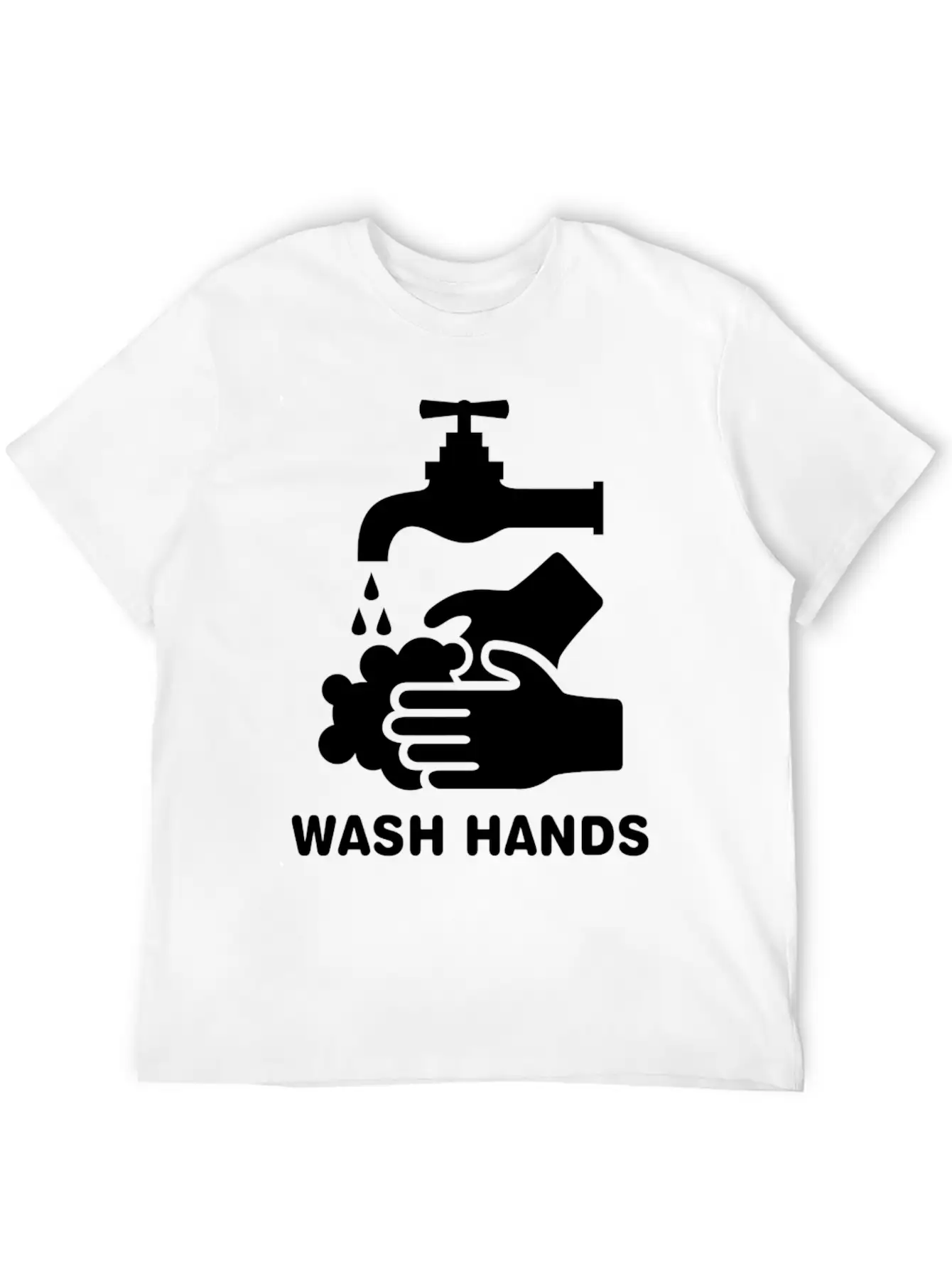 Wash Hands Please Basic Graphic T-Shirt – Daily Comfort In Soft Cotton