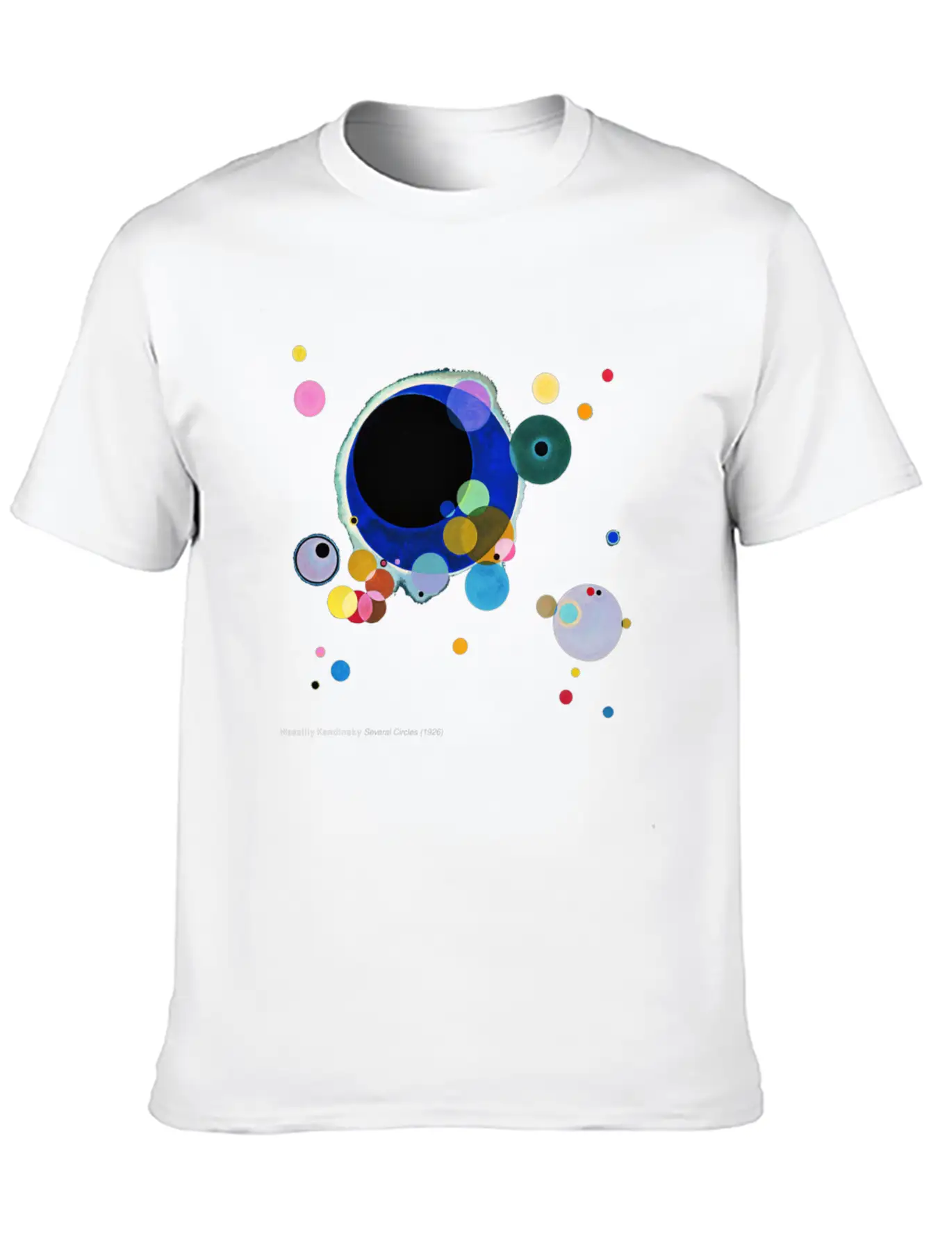 Wassily Kandinsky, Several Circles Unisex Short Sleeve Soft Cotton T-Shirt – Casual Everyday Wear