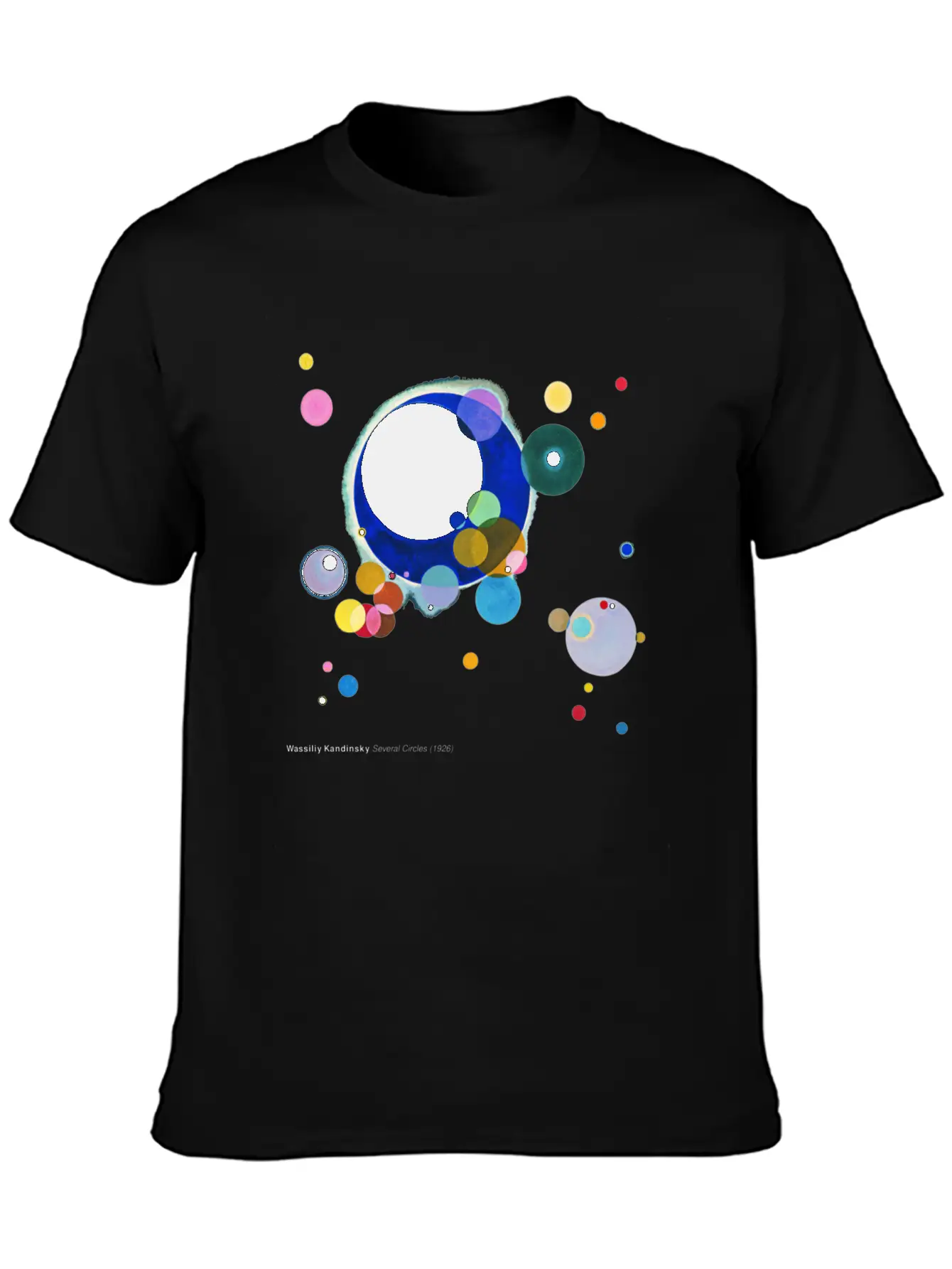 Wassily Kandinsky, Several Circles Unisex Short Sleeve Soft Cotton T-Shirt – Casual Everyday Wear